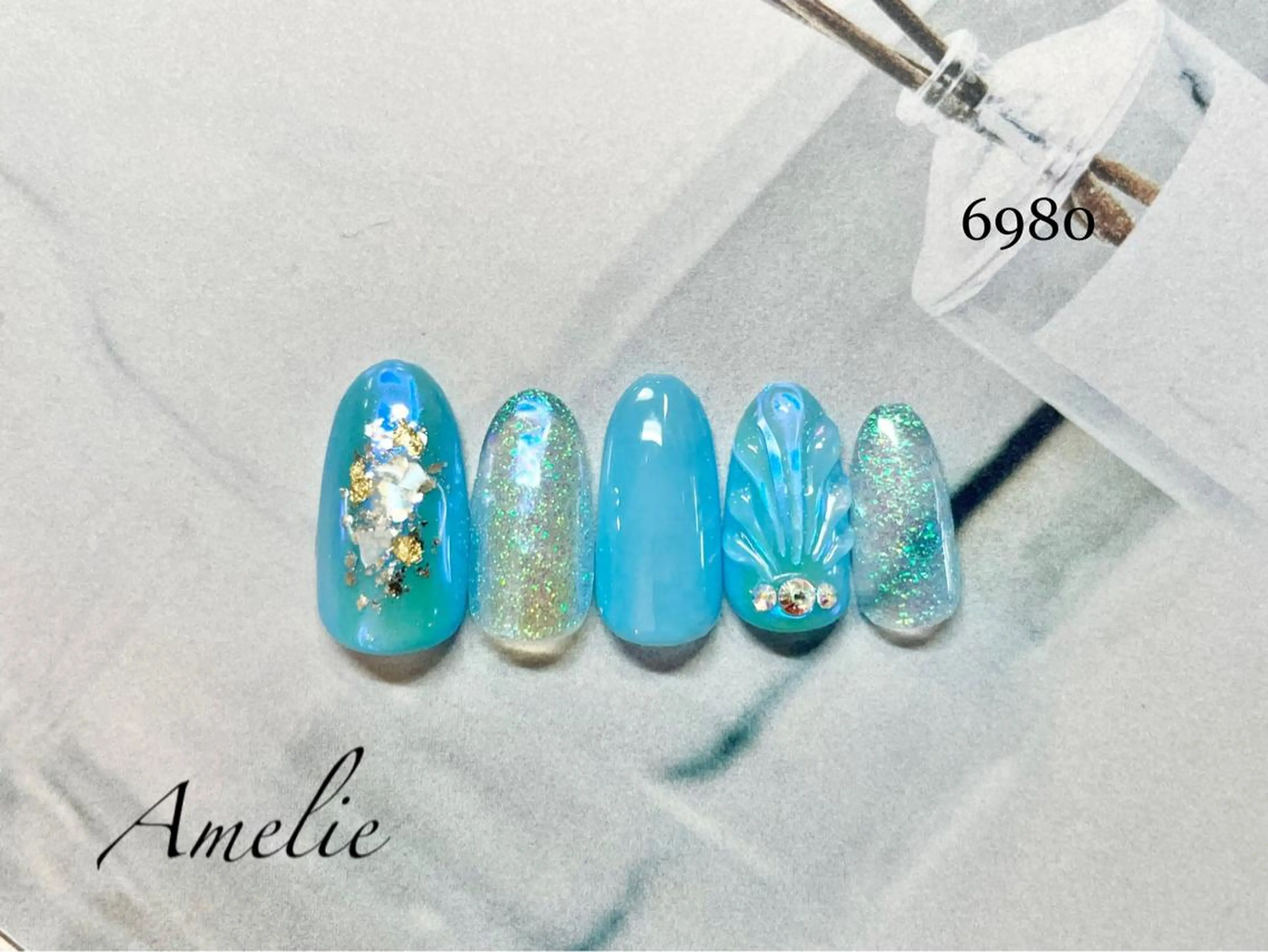 ネイル ハンドネイル いちじゅう あおいのネイルデザイン