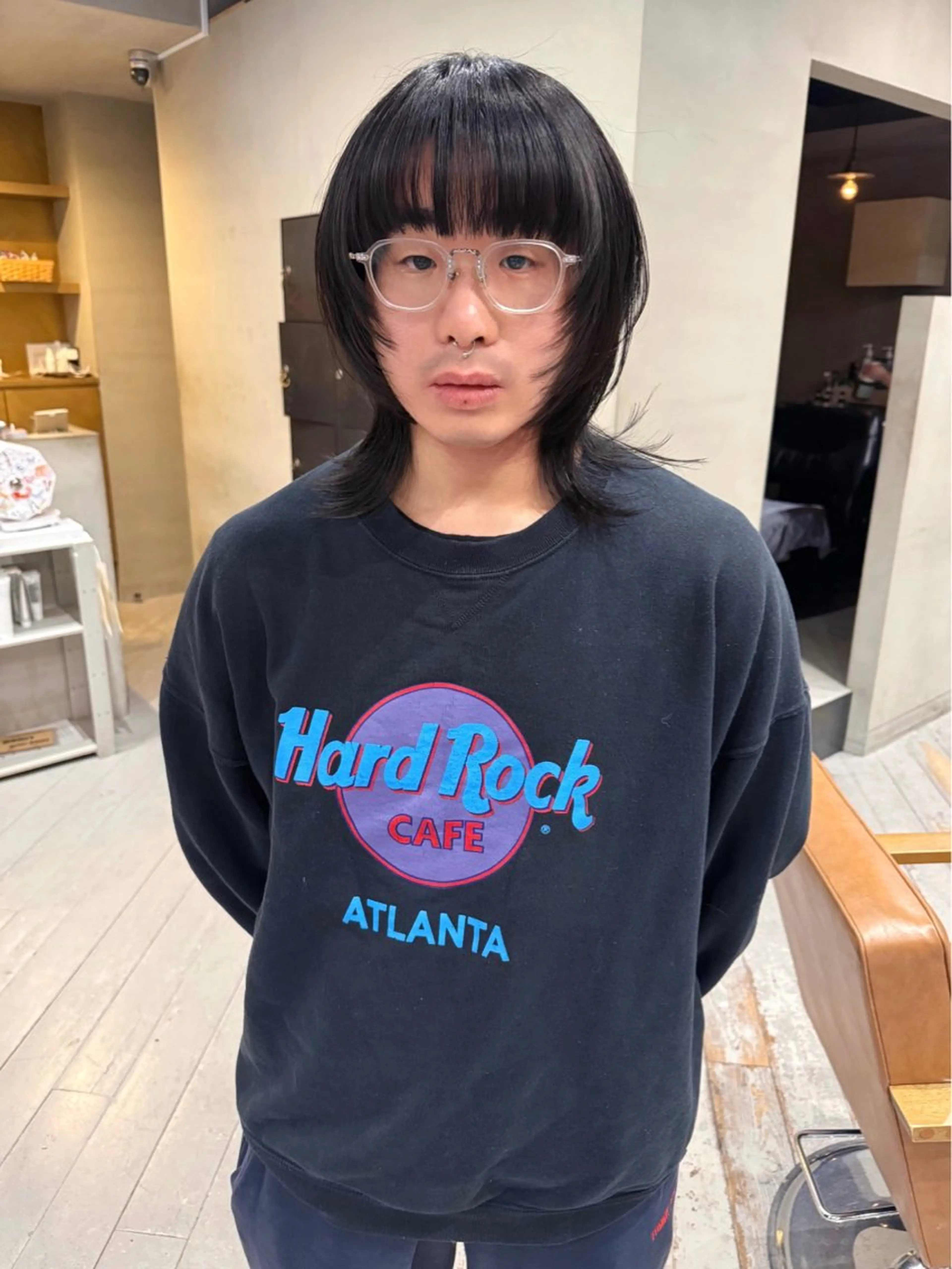 ミディアム ハッシュカット 似合わせカット カット saki / ボブ /ベージュ系カラーのヘアスタイル