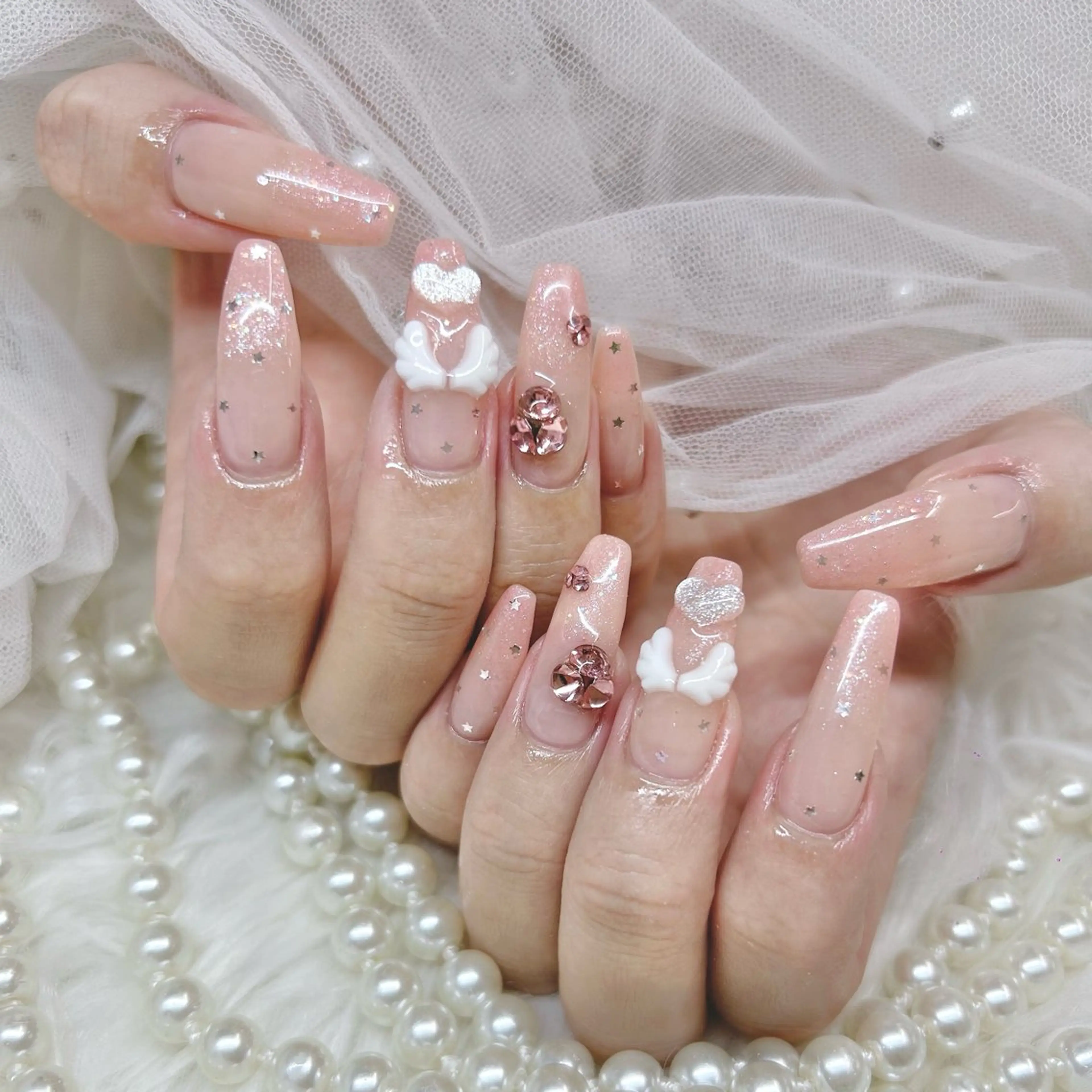 ロング ハンドネイル Nailsalon Angeのネイルデザイン