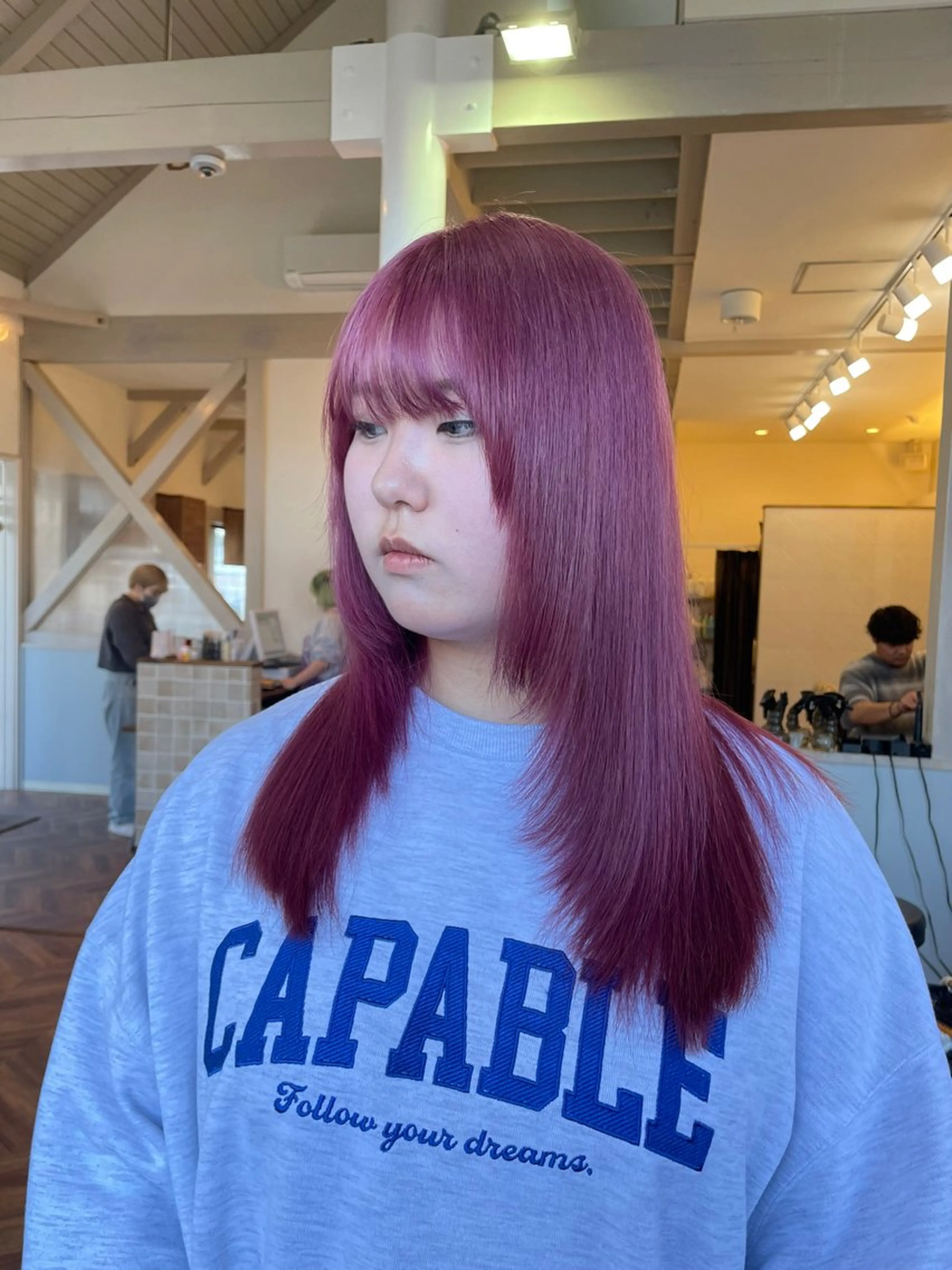 ロング 顔周りカット moe🥣ﾚﾃﾞｨｰ ｽ特化/透明感ｶﾗｰのヘアスタイル