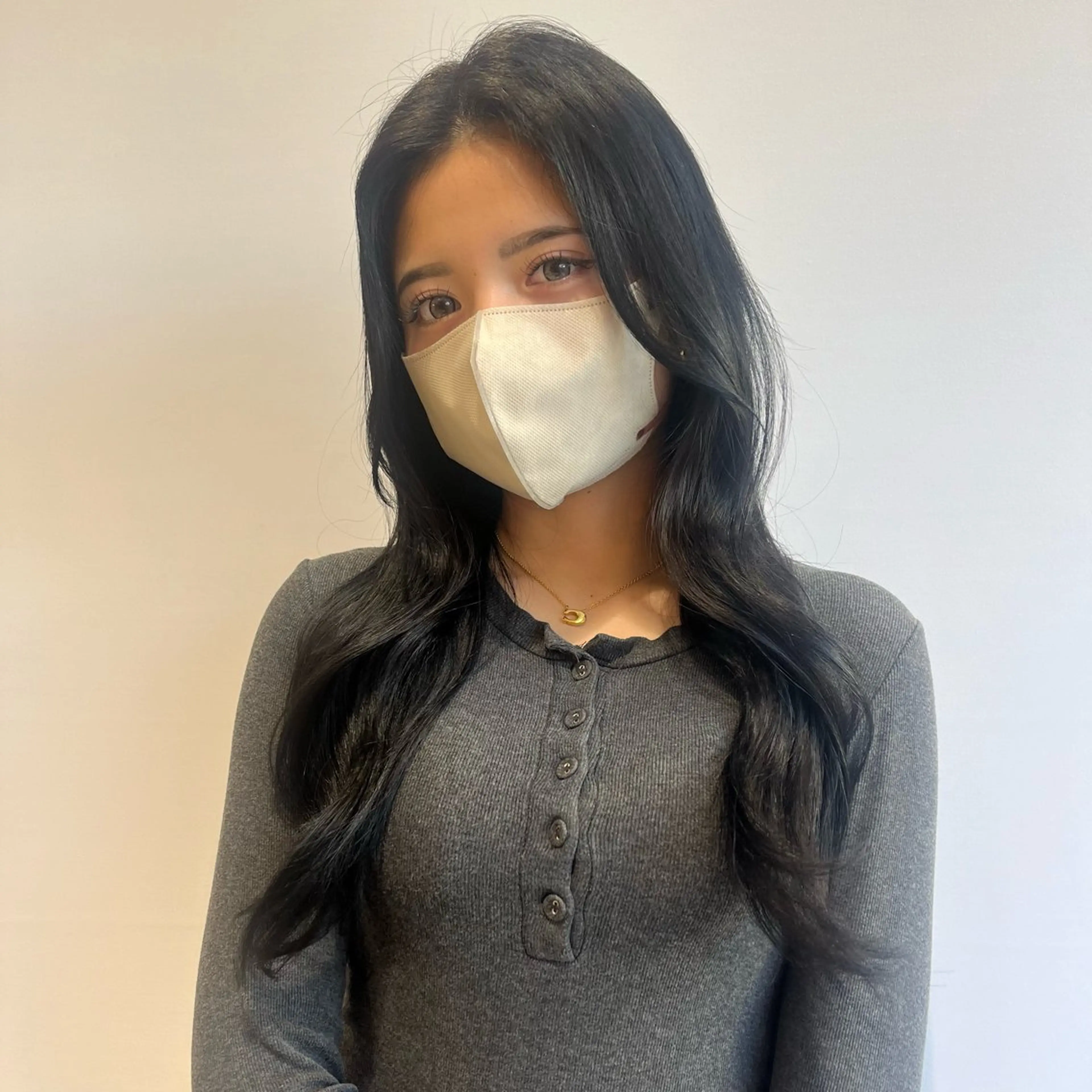 ロング カラー カット ヘアカラー トリートメント ベージュカラー⌇﻿ くびれヘア.𐙚心音のヘアスタイル