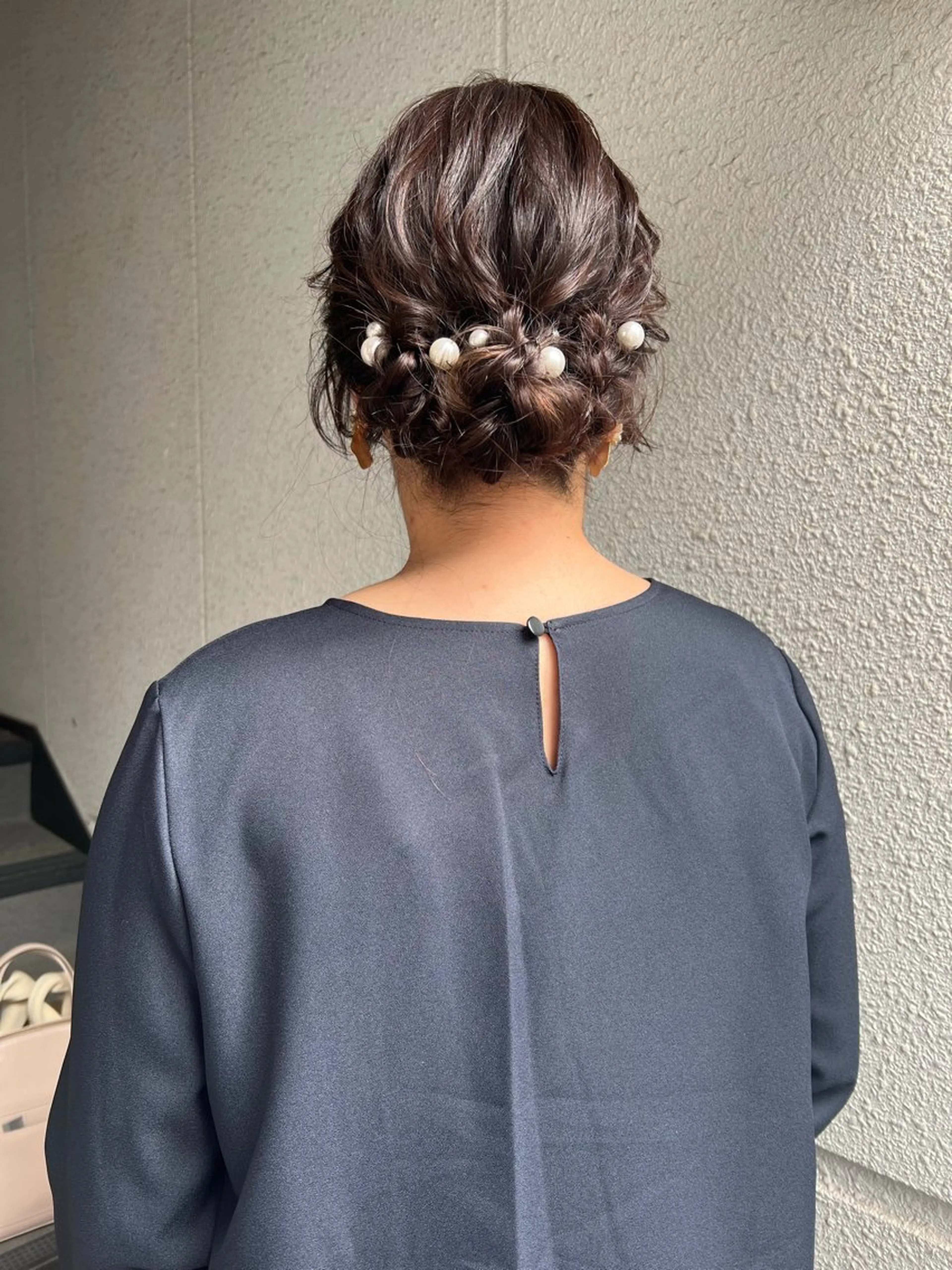 セミロング ヘアアレンジ 結婚式・ブライダル カラーパティシエ facce🌼ikoのヘアスタイル