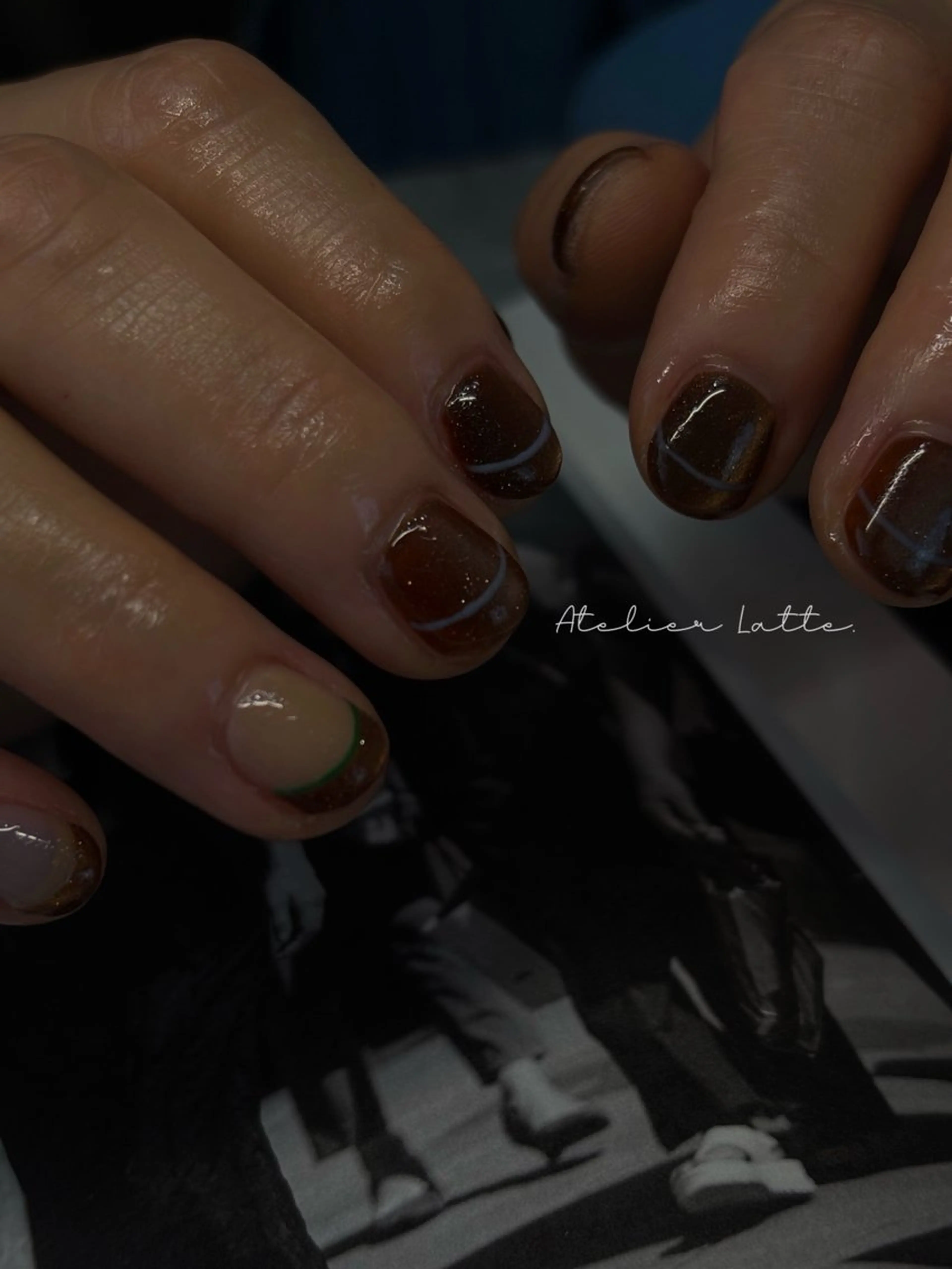 ネイル ニュアンスネイル シンプルネイル Atelier Latteのネイルデザイン