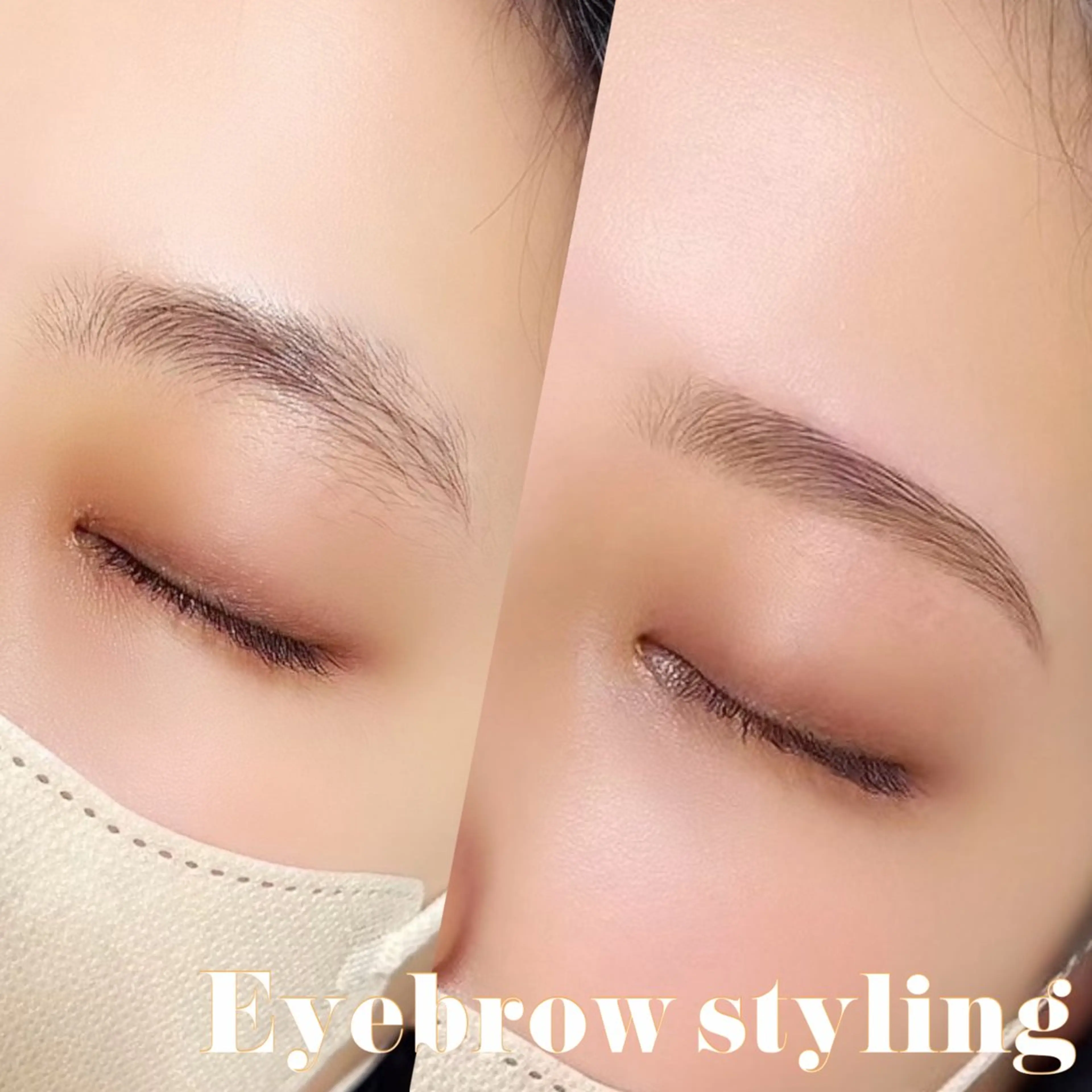 《大人気韓国眉》美眉スタイリング〔Wax＋メイク込み〕※ミニモ限定10%オフの写真