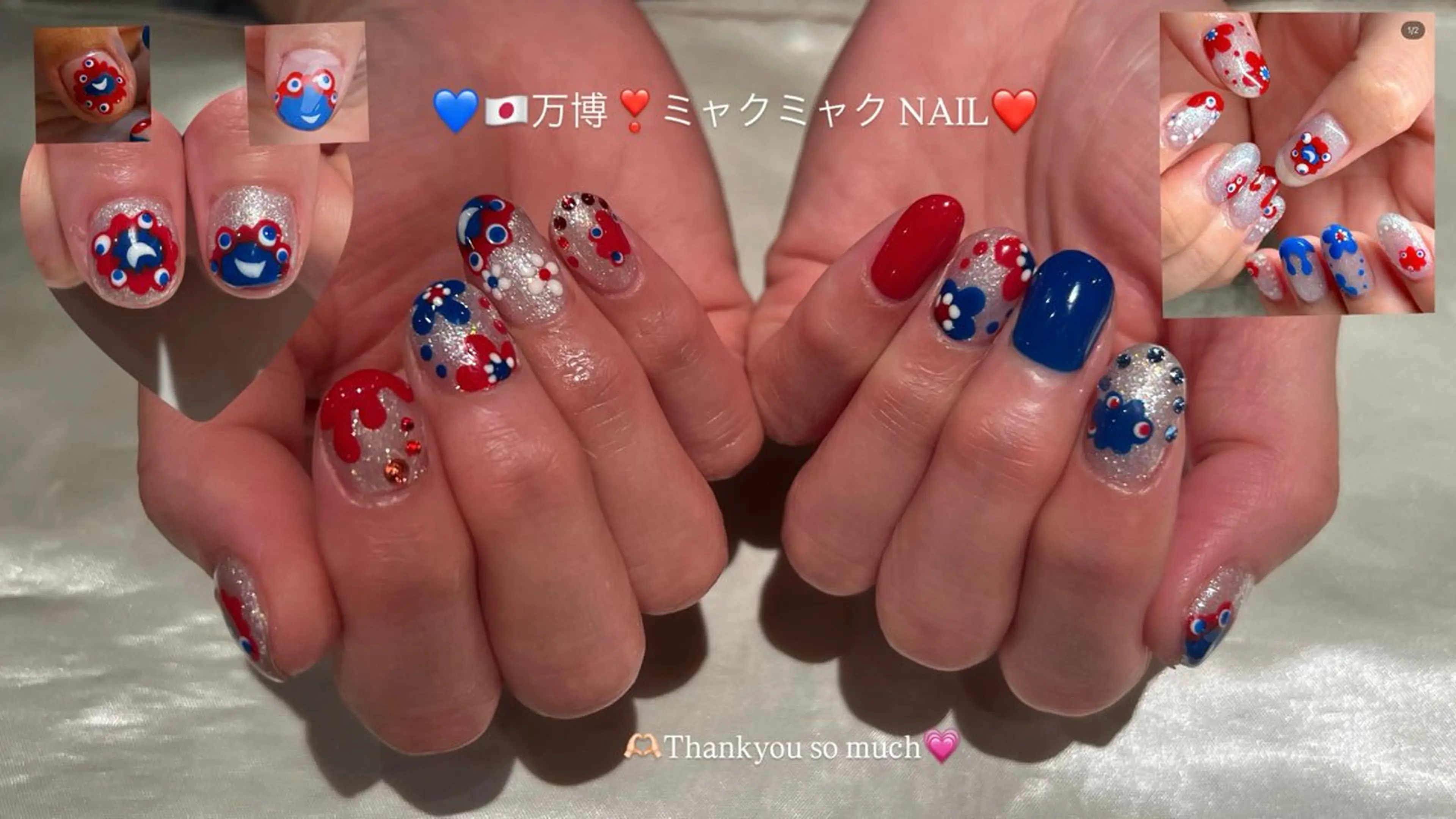 ネイル アートネイル ハンドネイル ウエチ ノリカ🐸のネイルデザイン