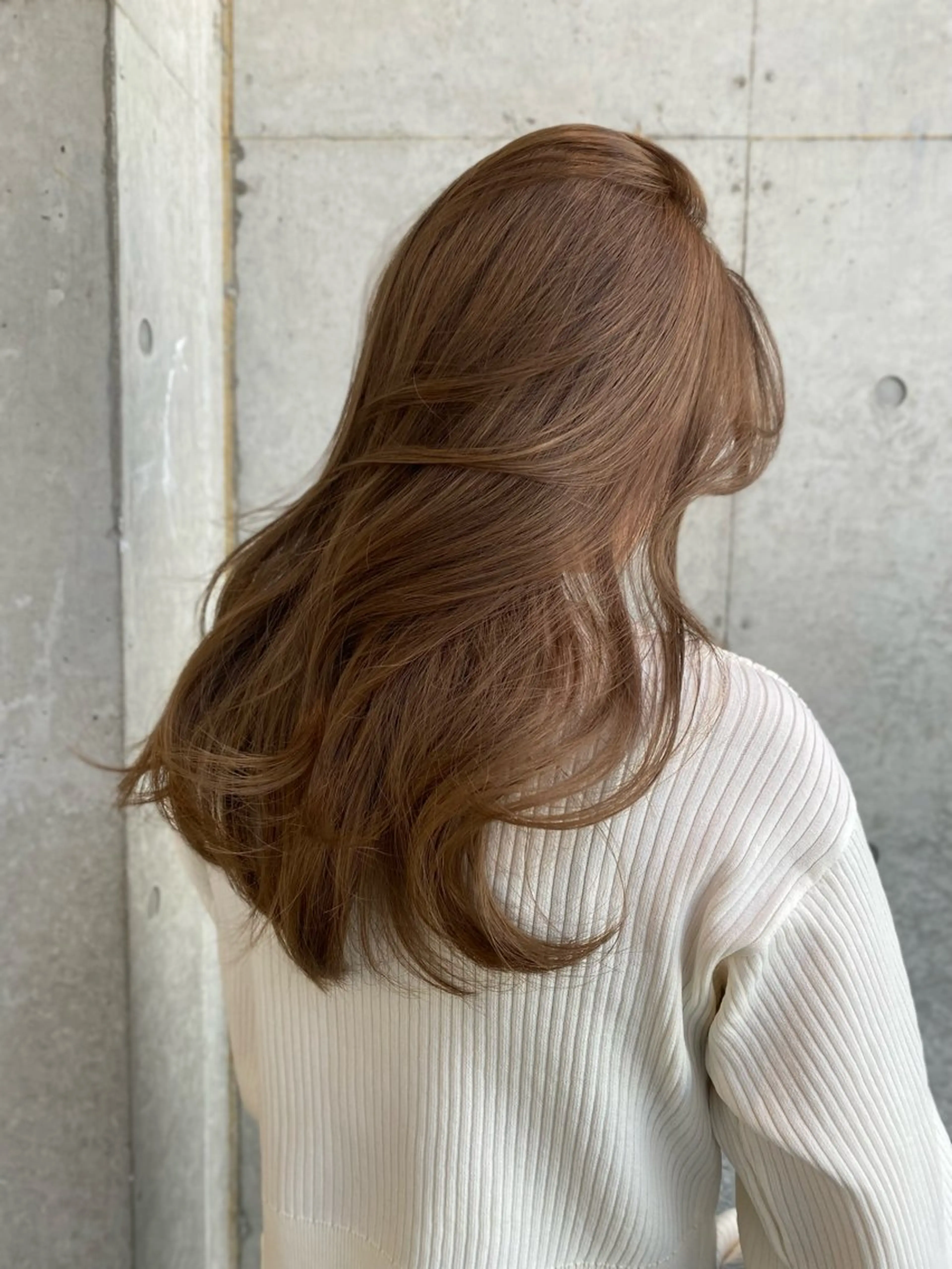 ロング カラー カット ヘアカラー トリートメント レイヤー/韓国ヘア/ 梅田/中崎町のヘアスタイル