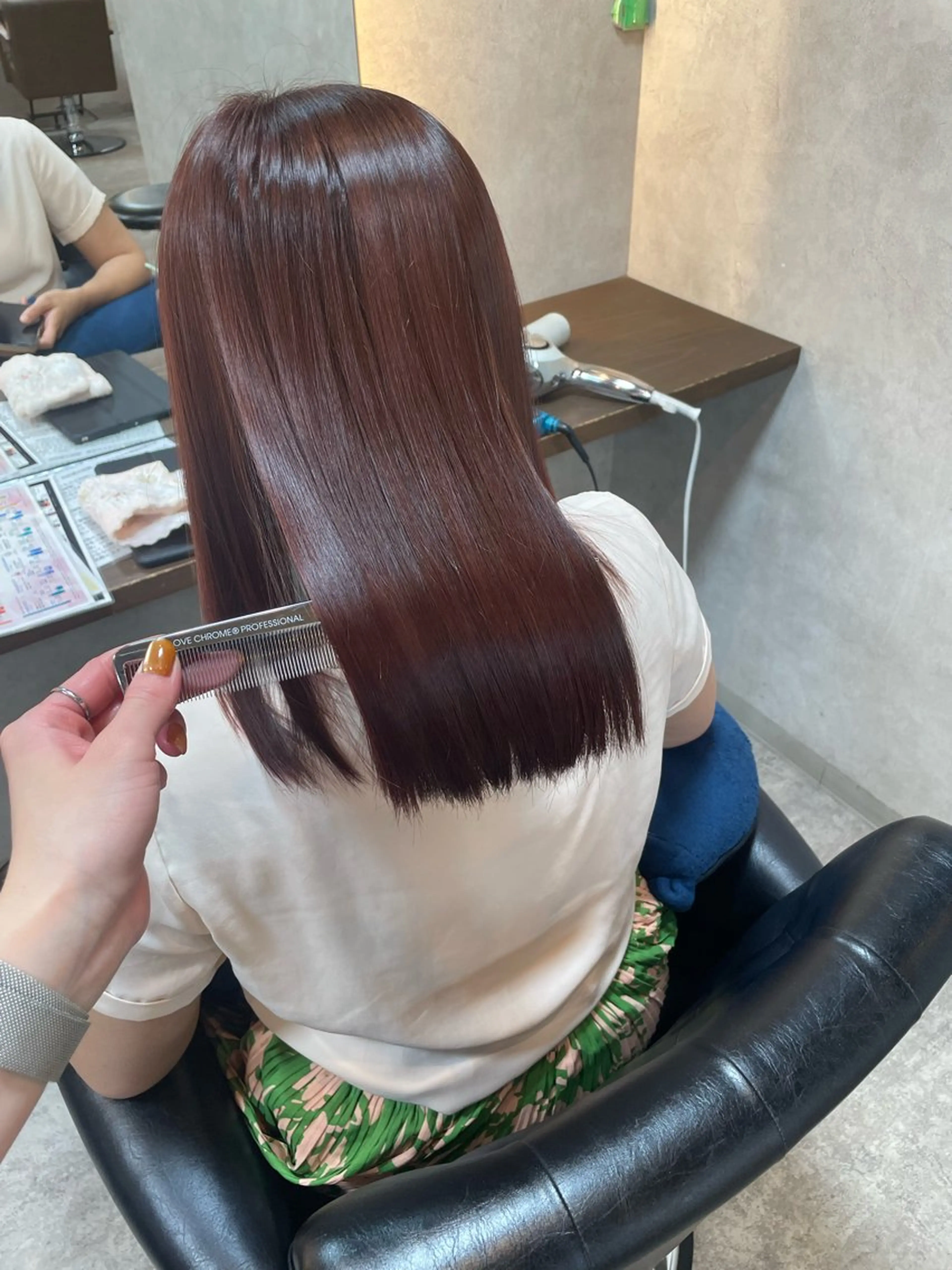 ミディアム 酸性ストレート 縮毛矯正 RIENS / ayu ♡のヘアスタイル