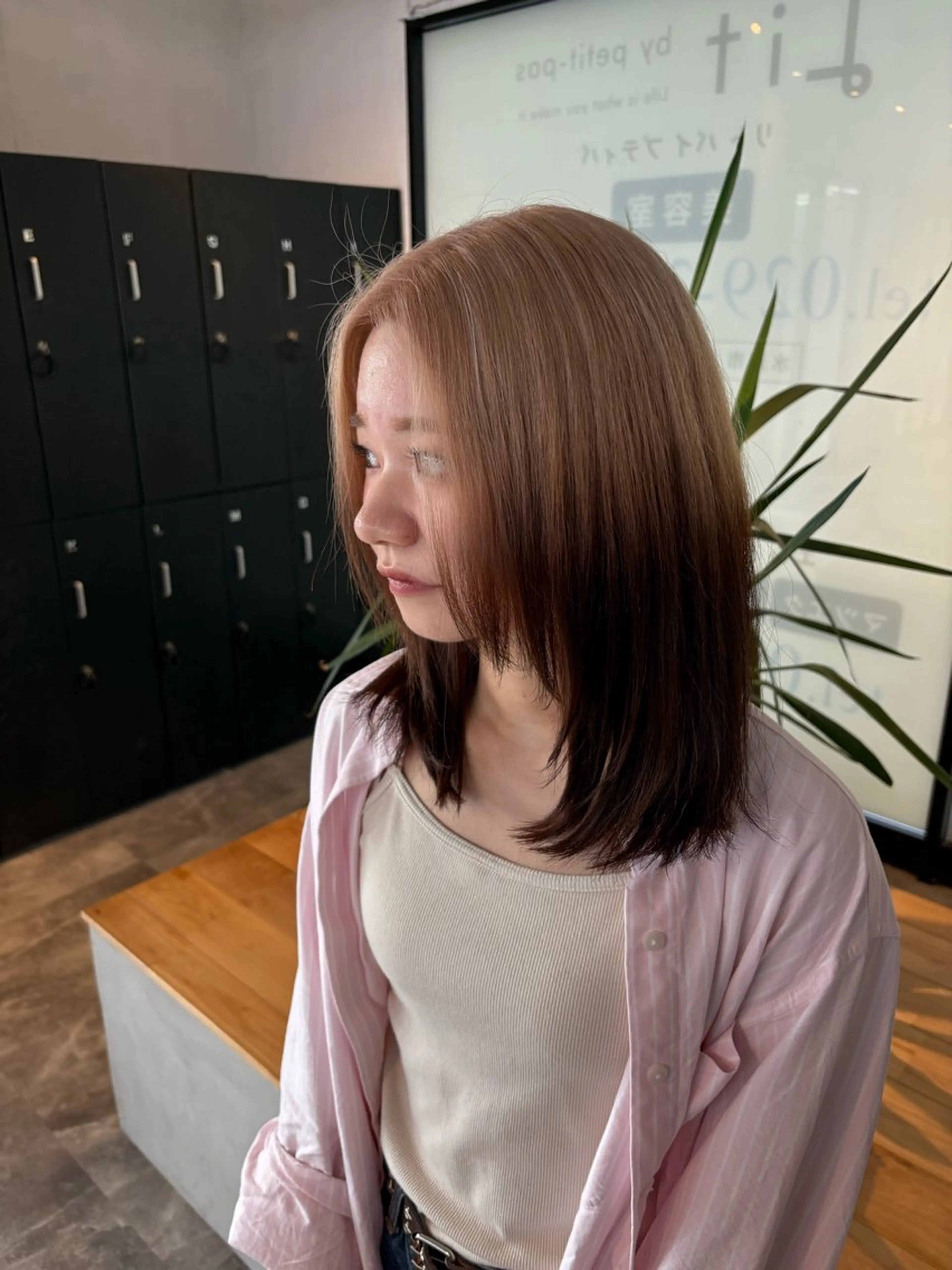 ミディアム ヘアカラー 🧋ミルクティーカラ ー🧋特化小林拓登のヘアスタイル