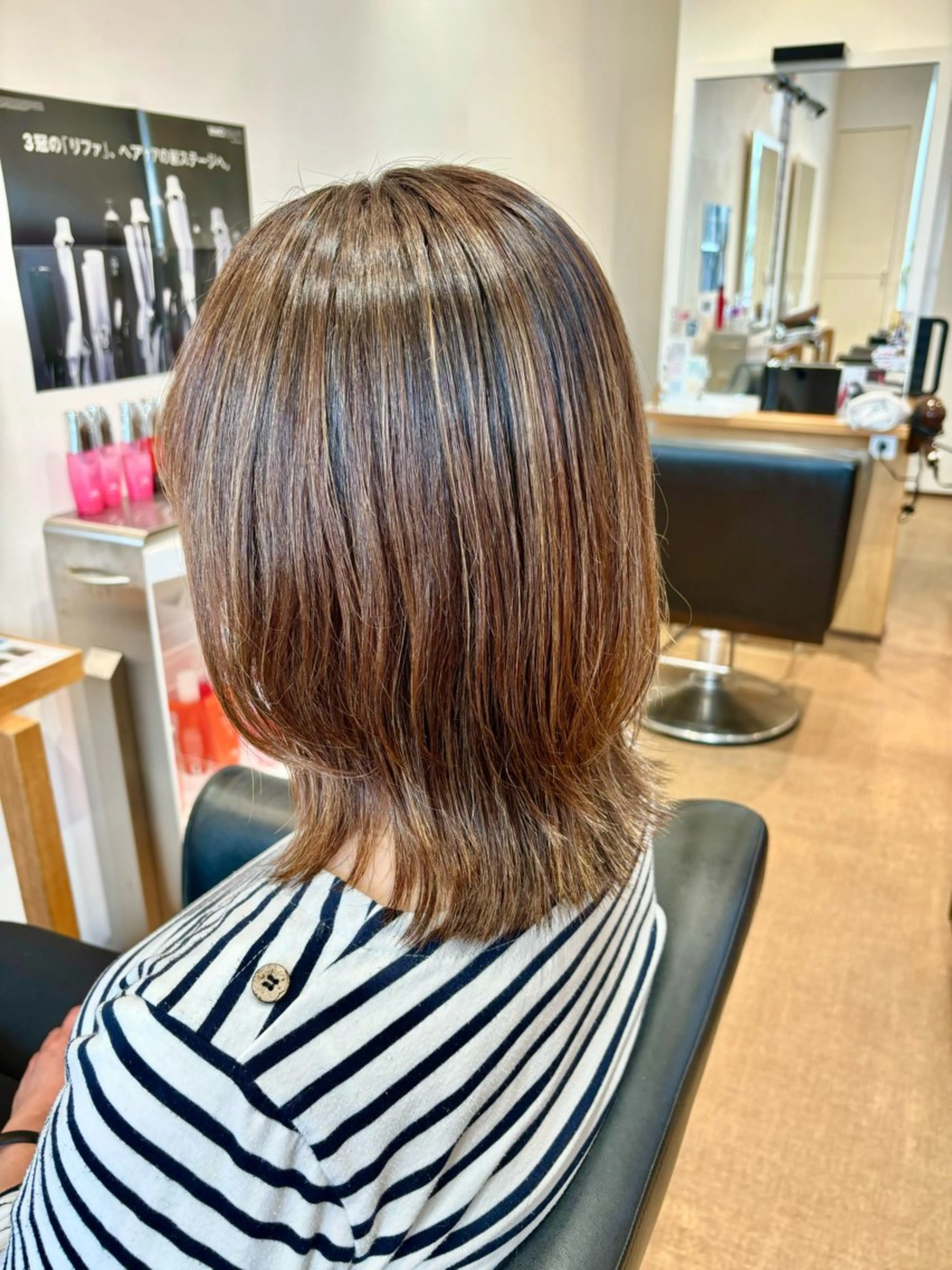 ミディアム パーマ ボブ 縮毛矯正 カット 縮毛矯正 秋山知穂🌸縮毛矯正 ショートお任せ🌸のヘアスタイル