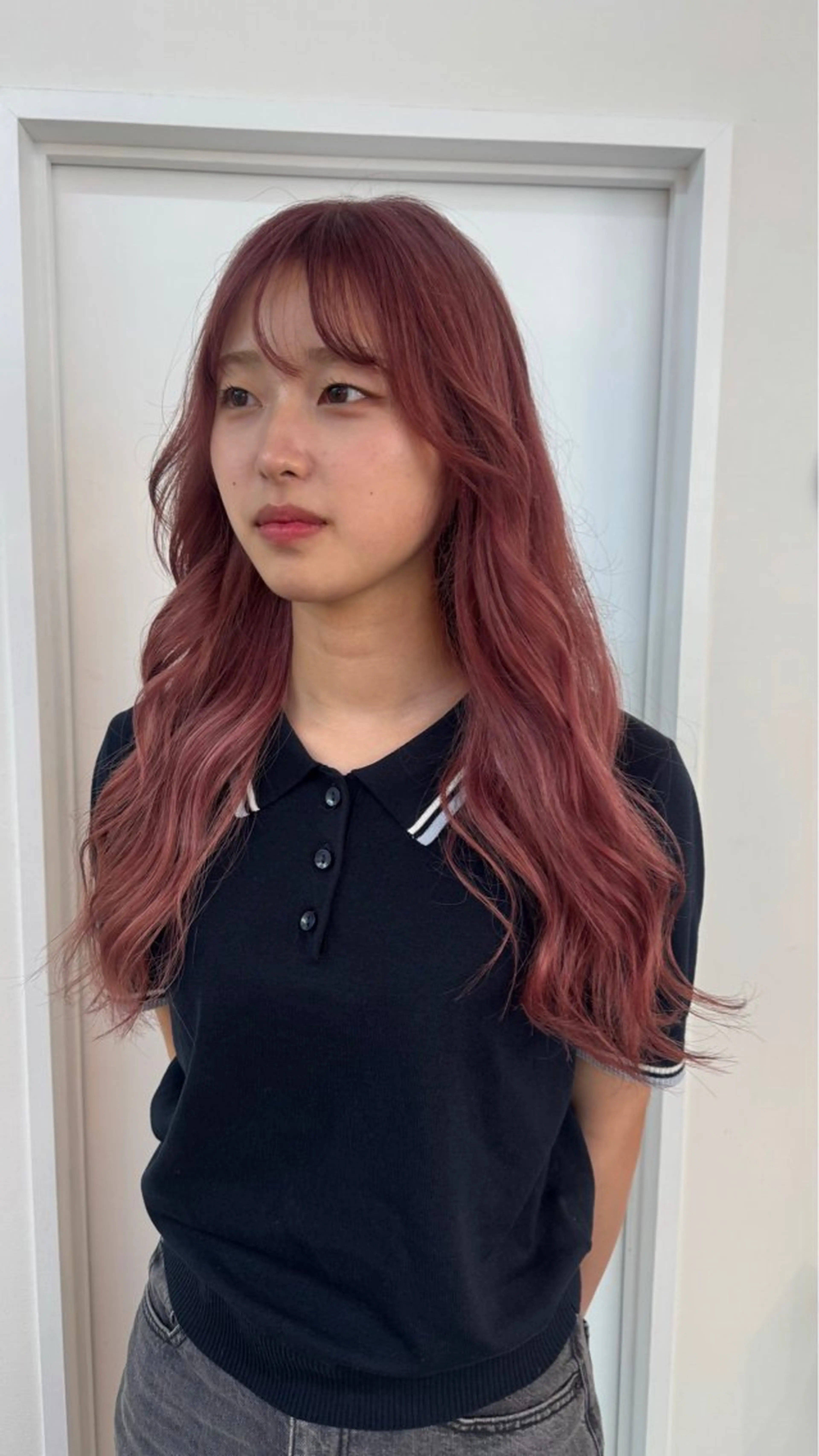 カラー ヘアカラー yuzu /韓国ヘア / 透明感カラー🎀のヘアスタイル