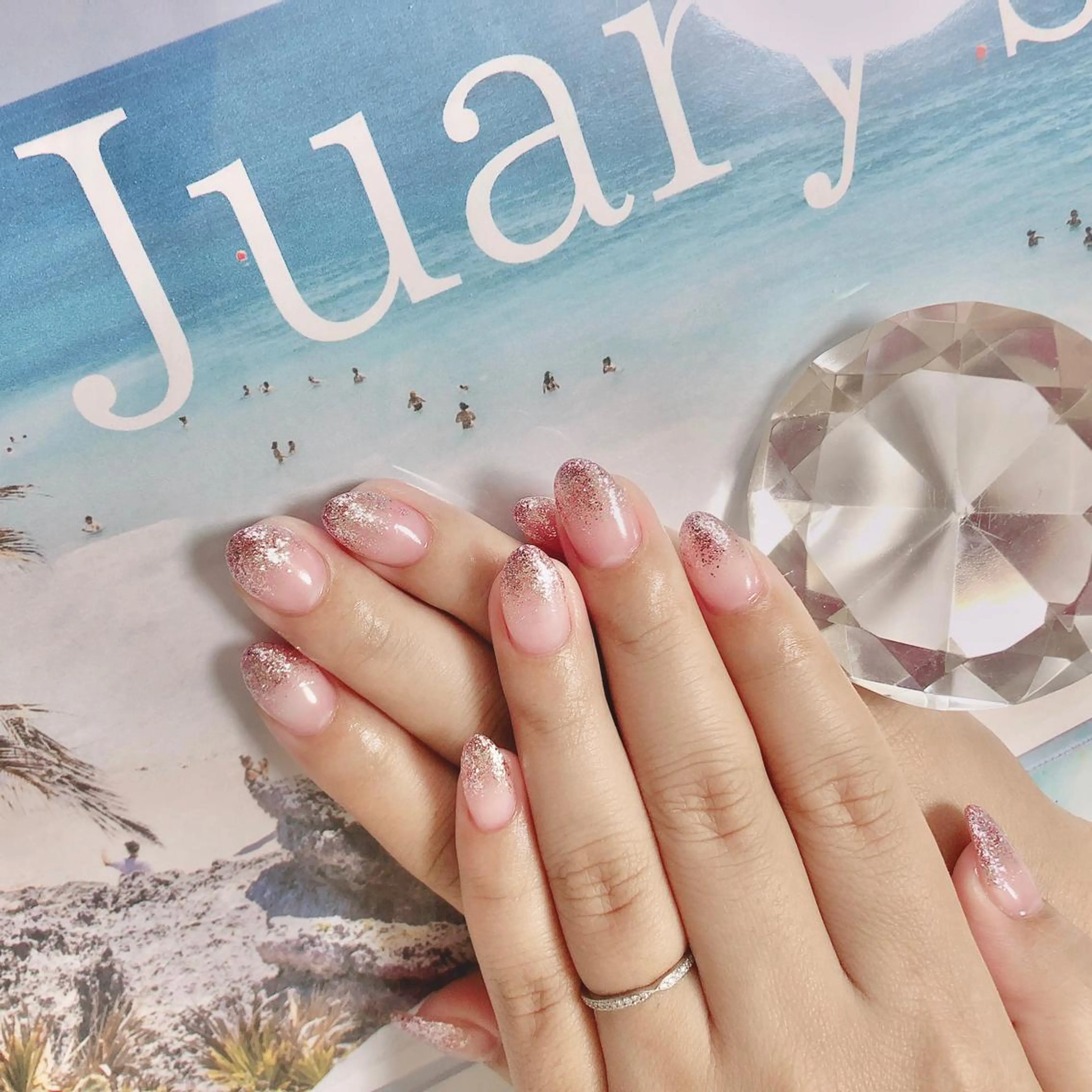 ミディアム カラー キッズ ネイル マツエク・マツパ ハンドネイル ハンドケア 💎ビューティサロン 湘南　RIRAN💎のネイルデザイン