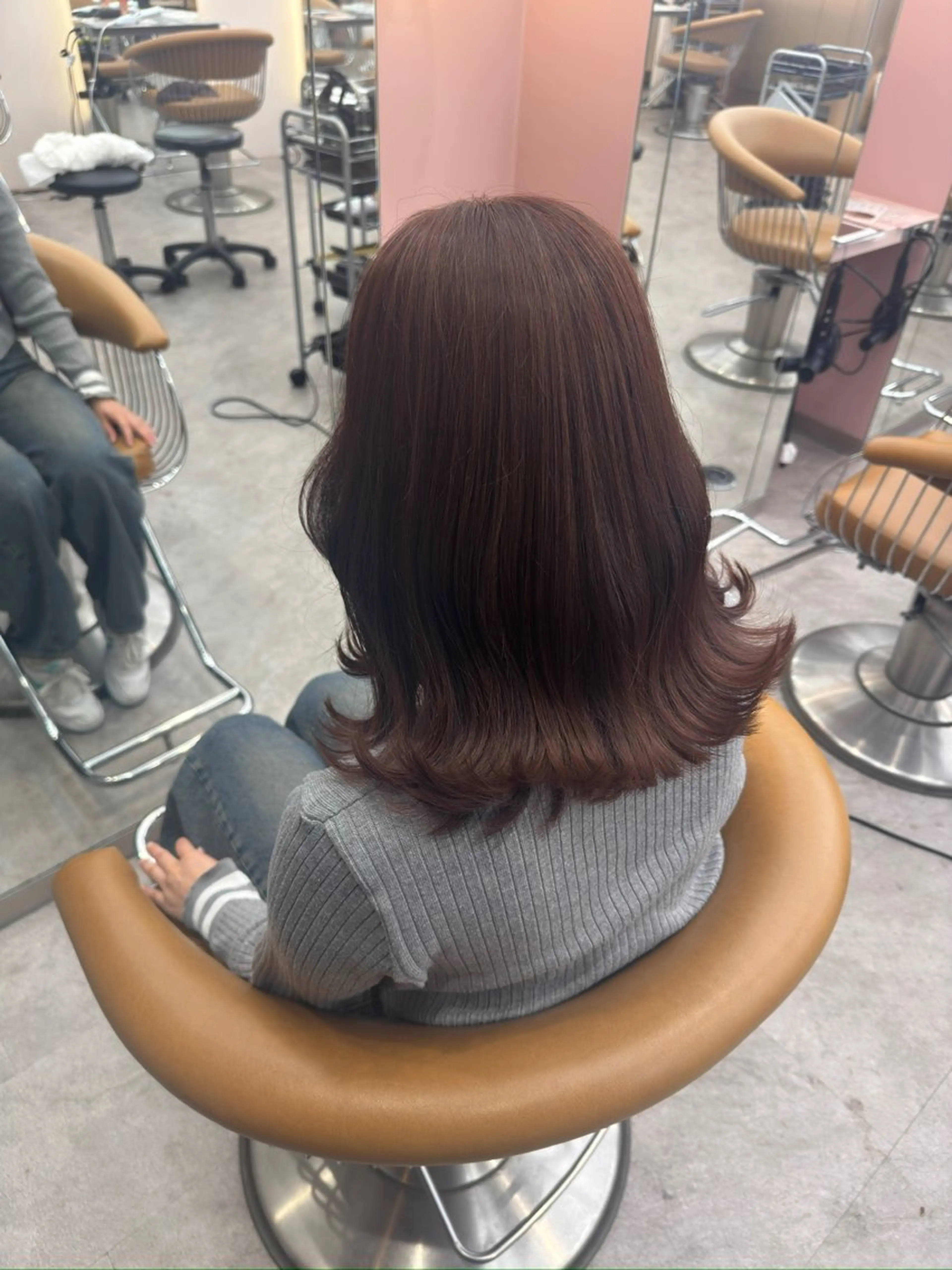 ミディアム カラー ヘアカラー トリートメント 透明感カラー/艶髪/ ボブ/桒山航季のヘアスタイル