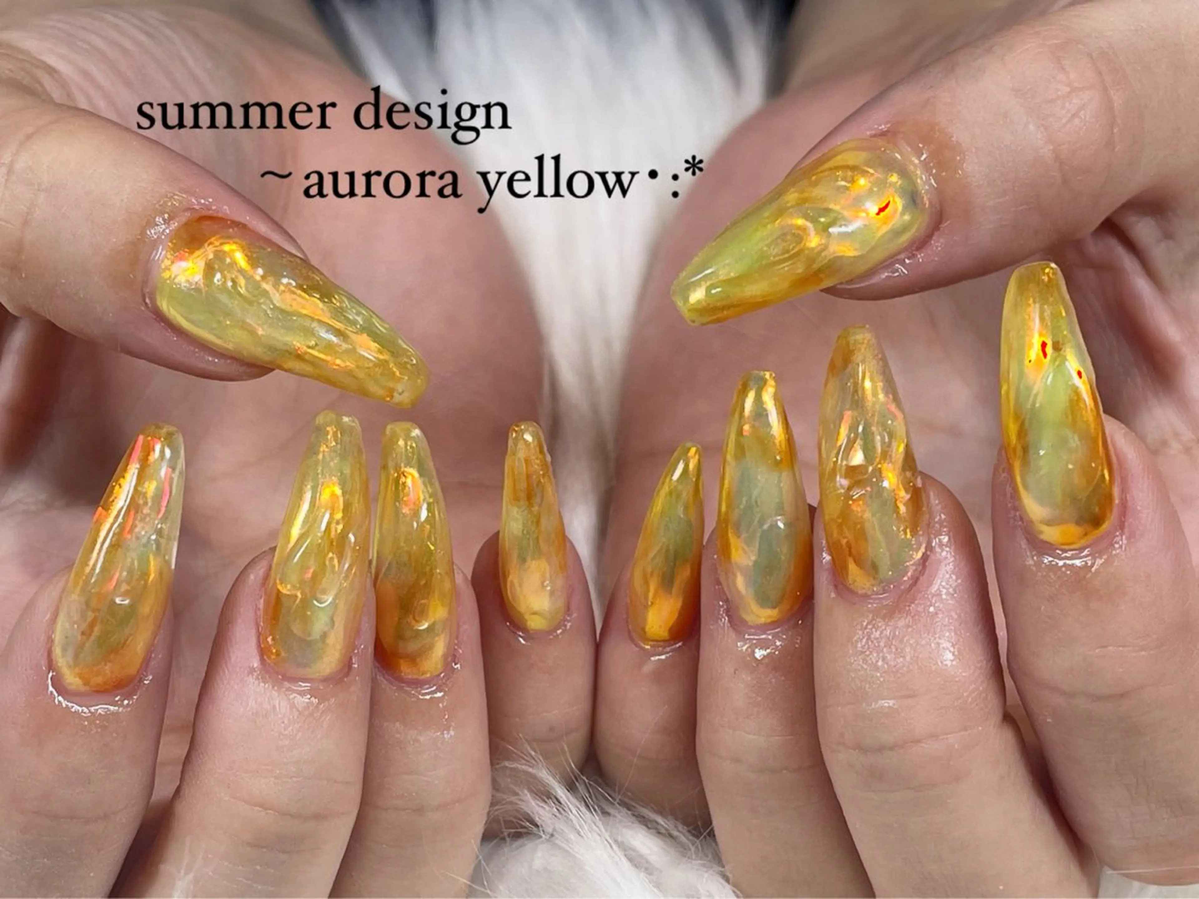 ネイル 持ち込み ニュアンスネイル ぷっくりネイル Bianca大名店 yonekuraのネイルデザイン