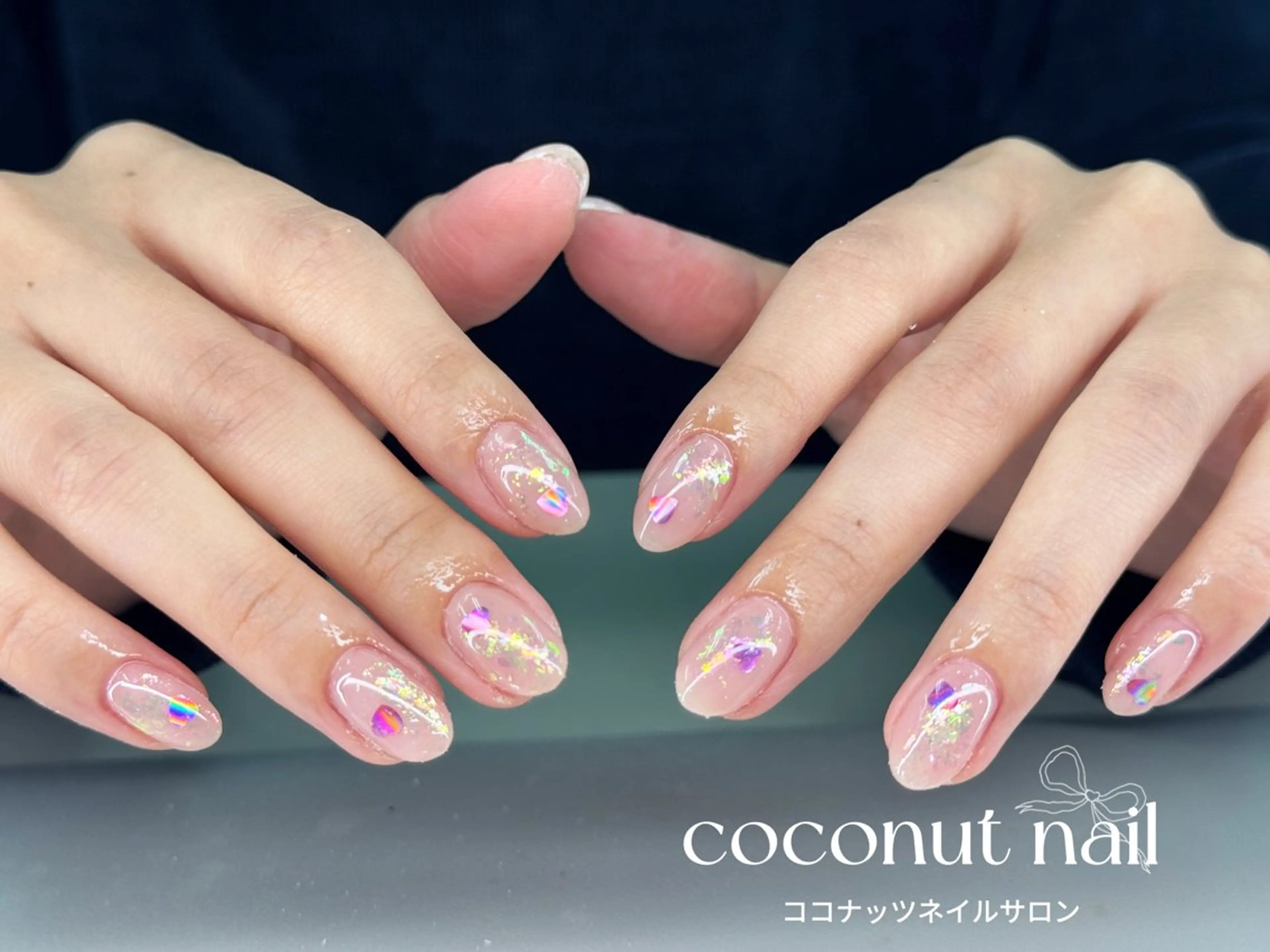 ネイル べっ甲ネイル フレンチネイル キラキラネイル マグネットネイル 大理石ネイル(マーブル) ハンドネイル 神田 ココナッツのネイルデザイン