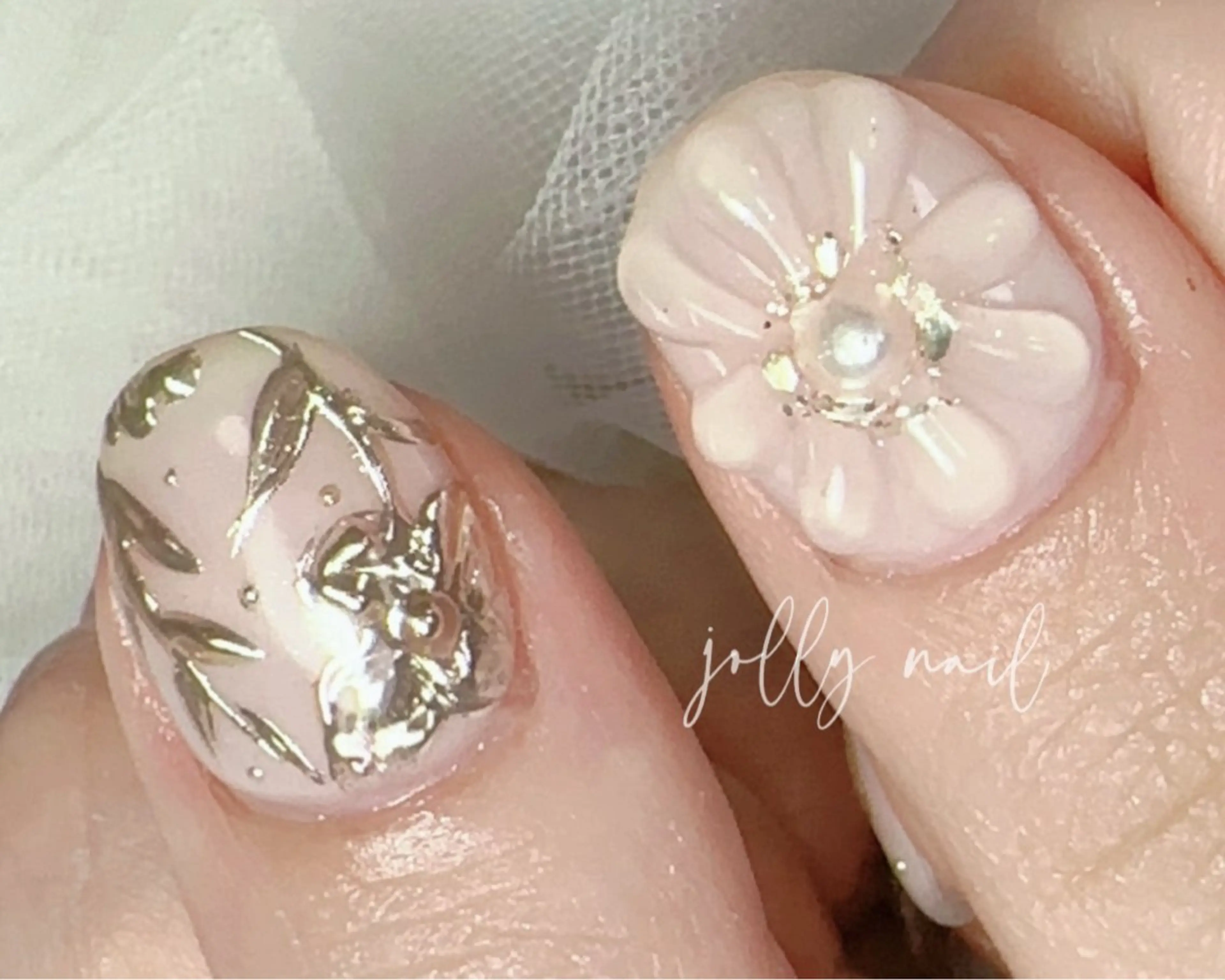 ネイル Jolly チップ長さだしのネイルデザイン