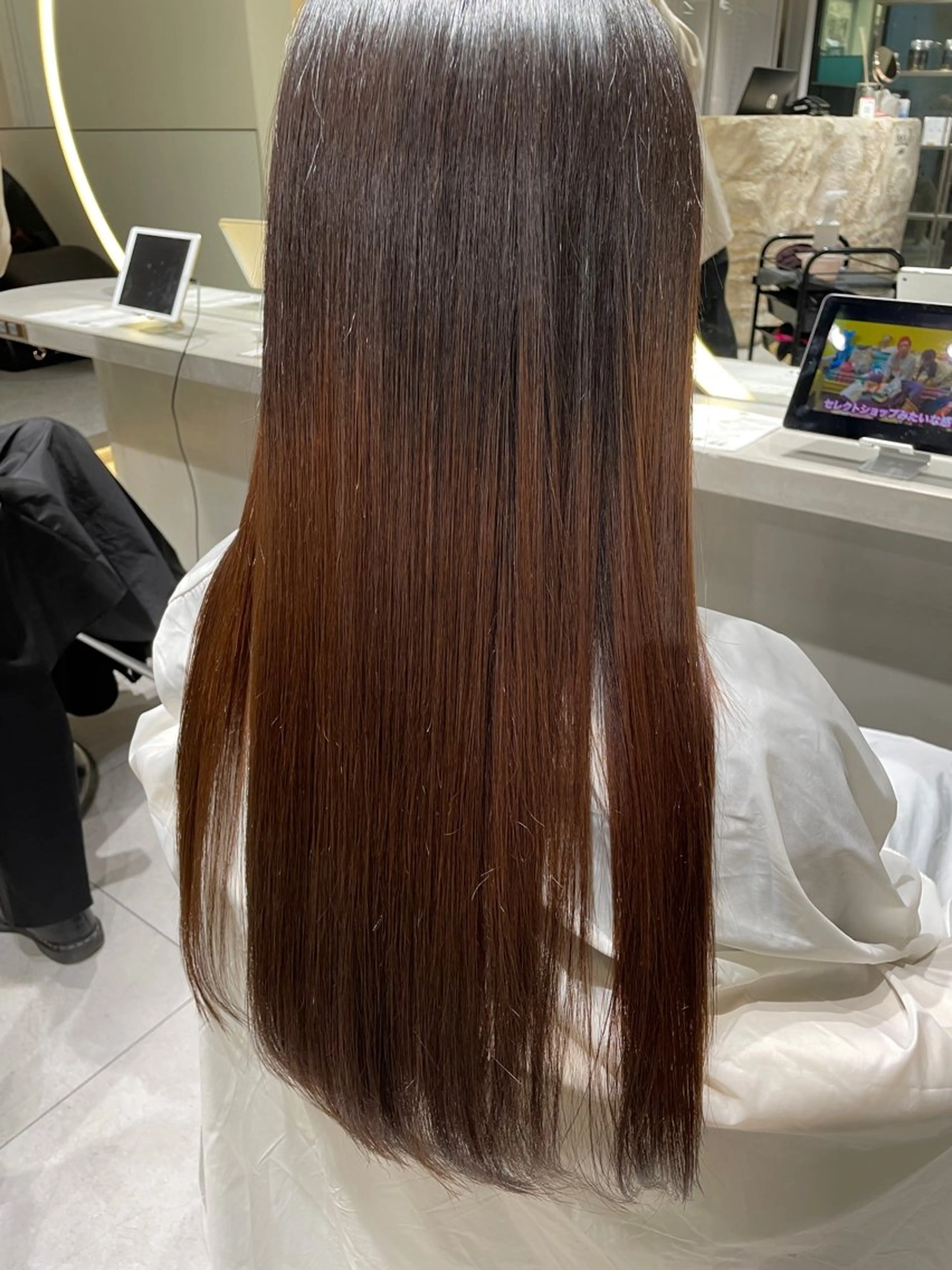 セミロング まいか🤎髪質改善 ミルクティーボブ🎀のヘアスタイル