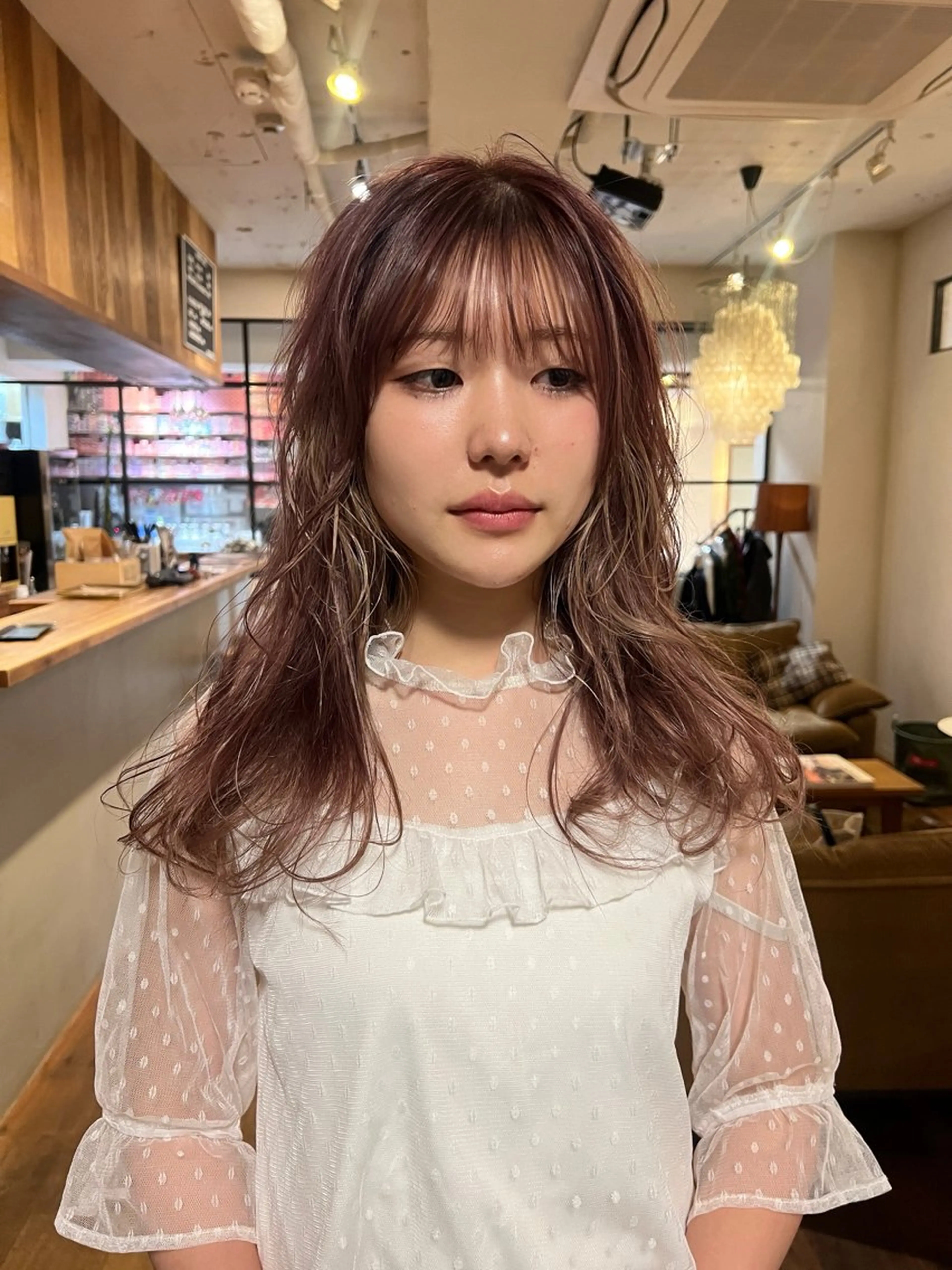 ロング カラー ブリーチ ケアブリーチ ダブルカラー ピンクカラー ロング drop /Hiroto✩.*のヘアスタイル