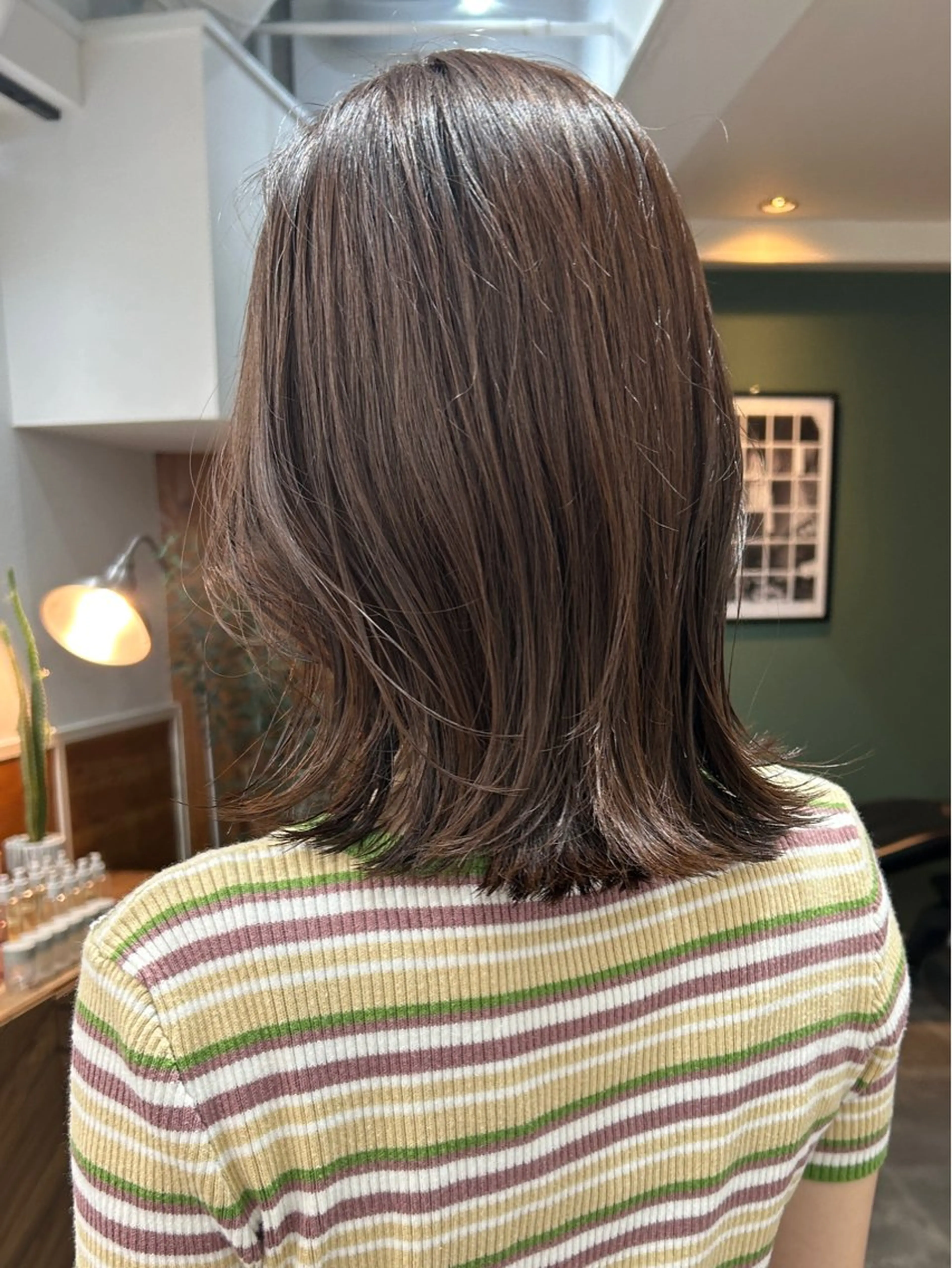 ミディアム カラー レイヤーボブ/ 艶カラー/サナ🌼のヘアスタイル