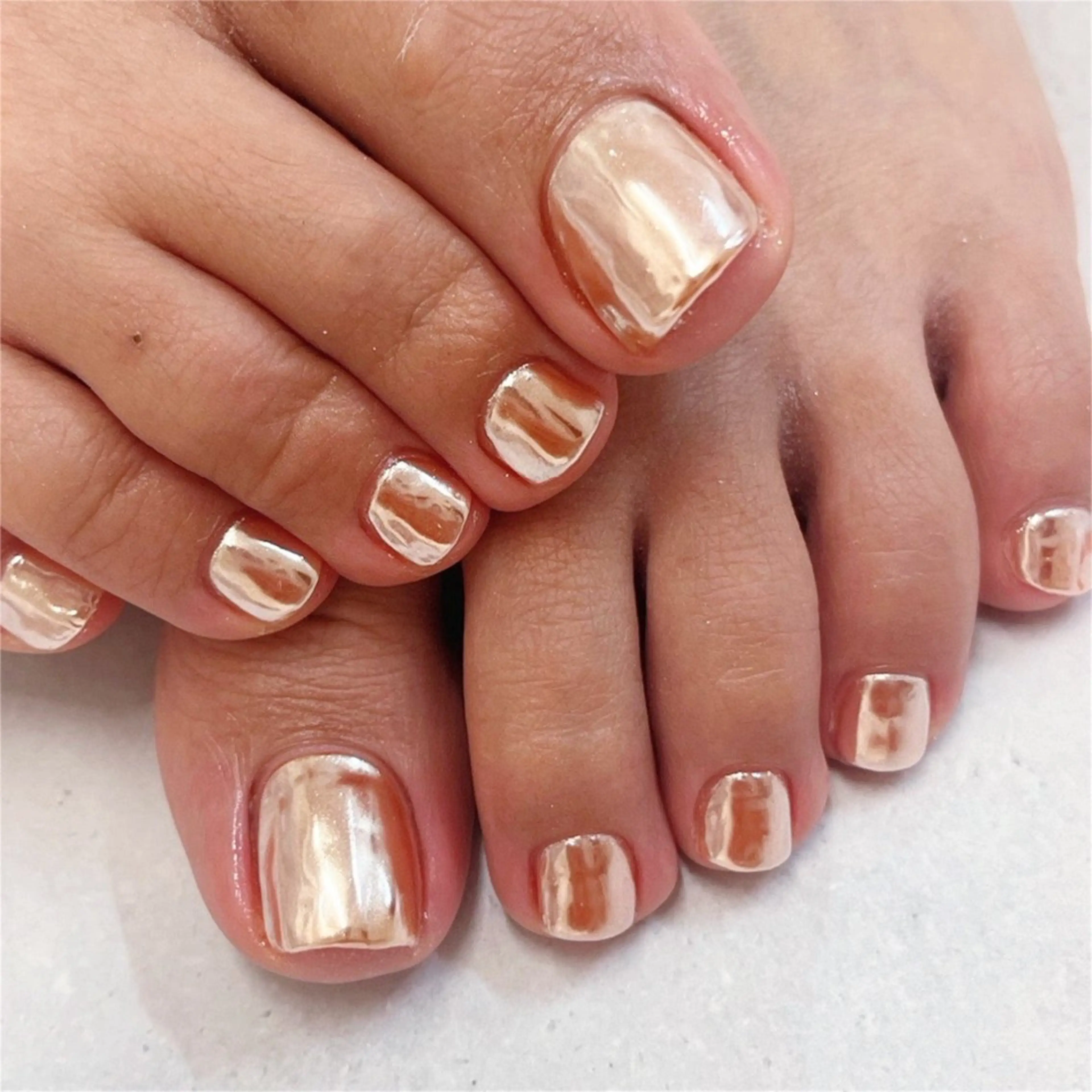 ネイル フットネイル ミラーネイル &M Total Beauty【アンドエム】所属・&M【アンドエム】 立川店のネイルデザイン