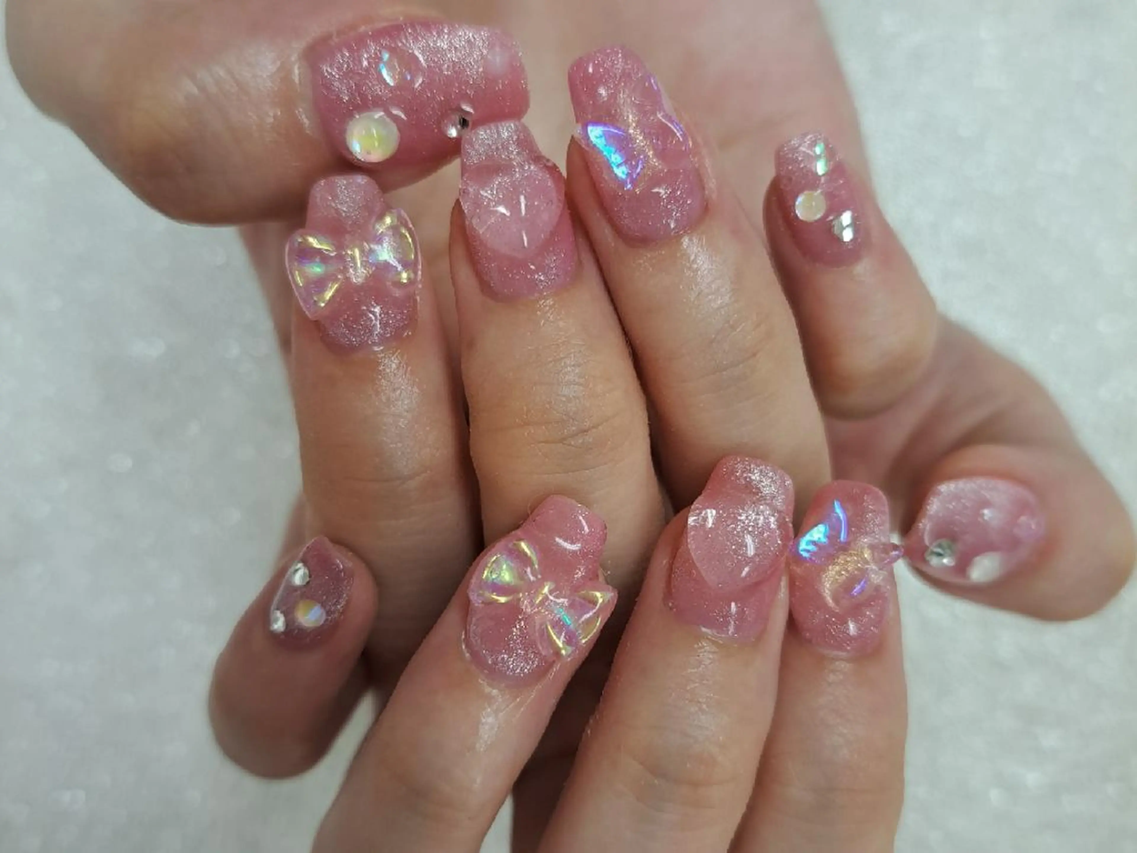 ネイル アートネイル ジェルネイル 持ち込み ニュアンスネイル パラジェル 河野ちえ (雑誌掲載サロン)のネイルデザイン