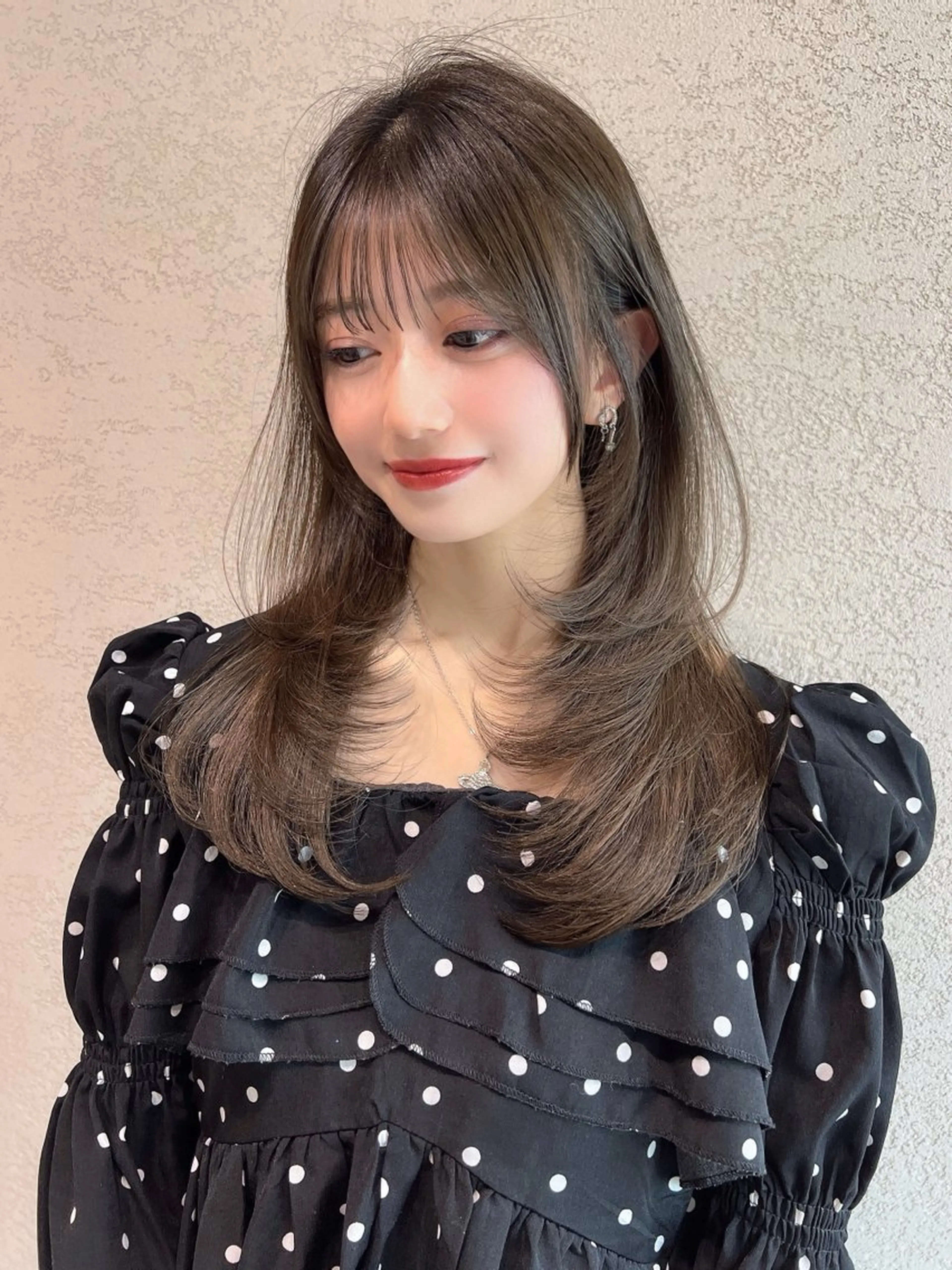 セミロング カラー カット ヘアカラー トリートメント レイヤーカット/ 顔周り 五島巨幹のヘアスタイル