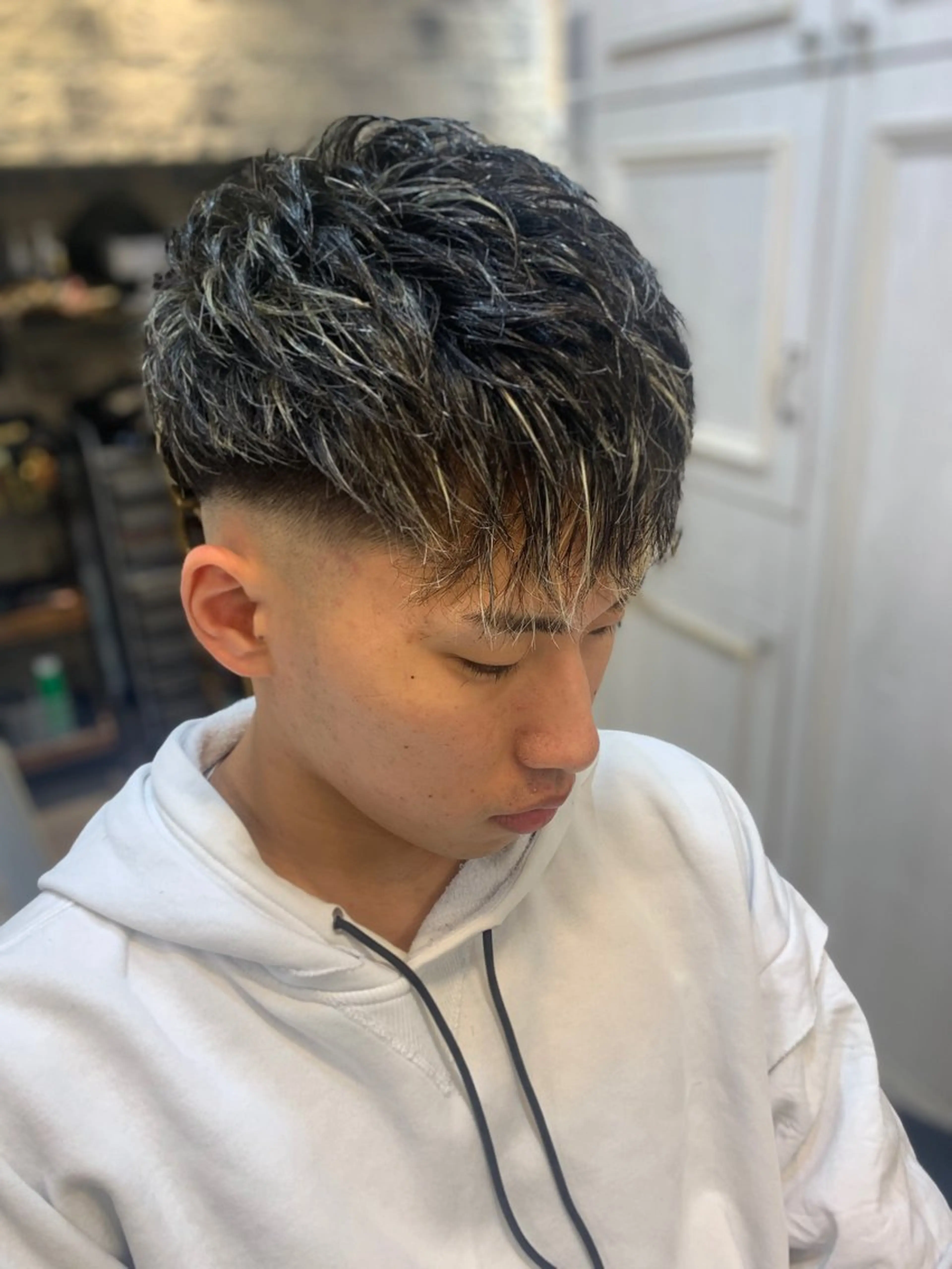 カラー パーマ メンズ カットモデル募集 いさかのヘアスタイル