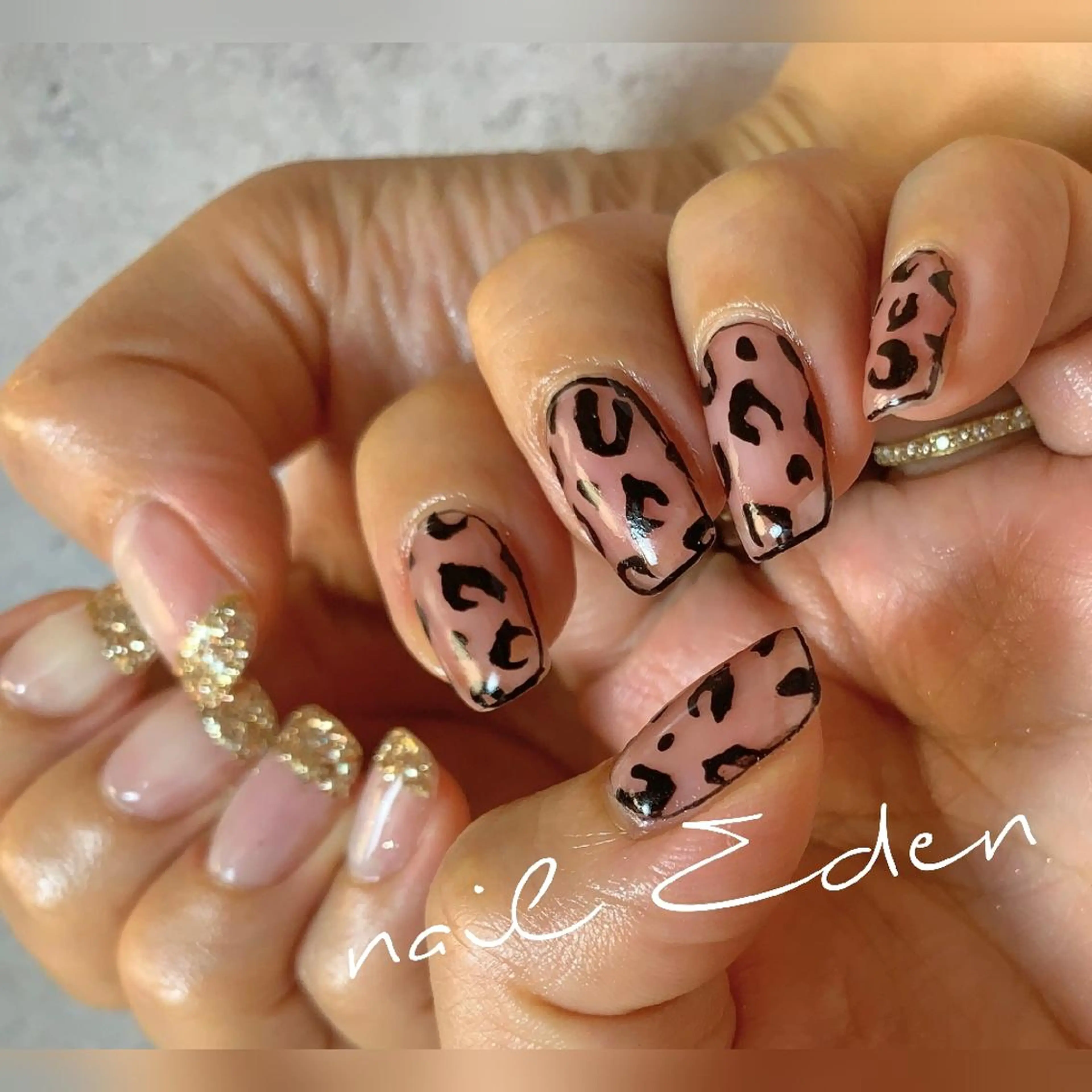 ネイル アニマル柄 ハンドネイル ハンドケア Eden　private nail saron所属・Eden ♾️のネイルデザイン