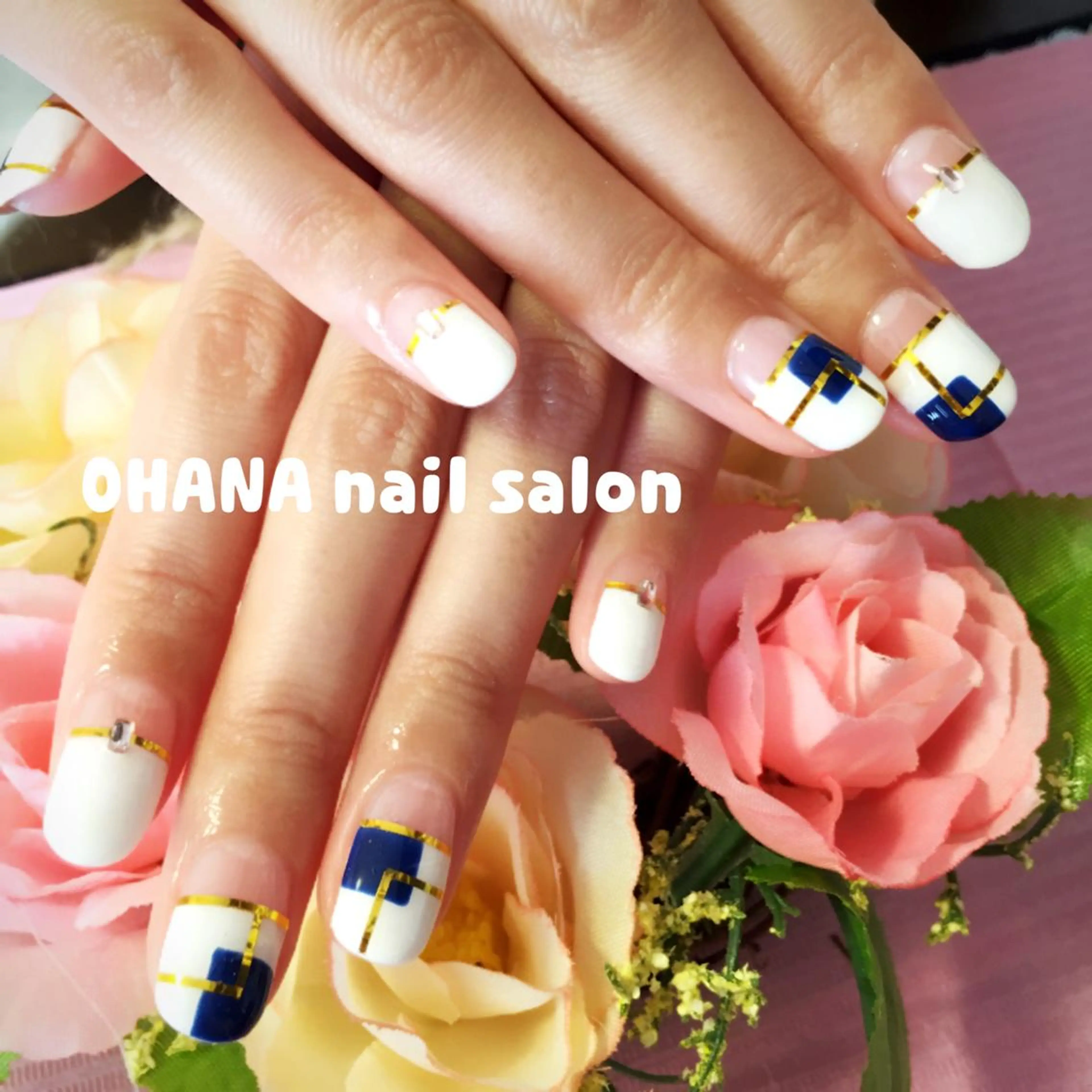 ネイル ネイビー 那覇🏝️台湾人 ネイリストSHIUのネイルデザイン