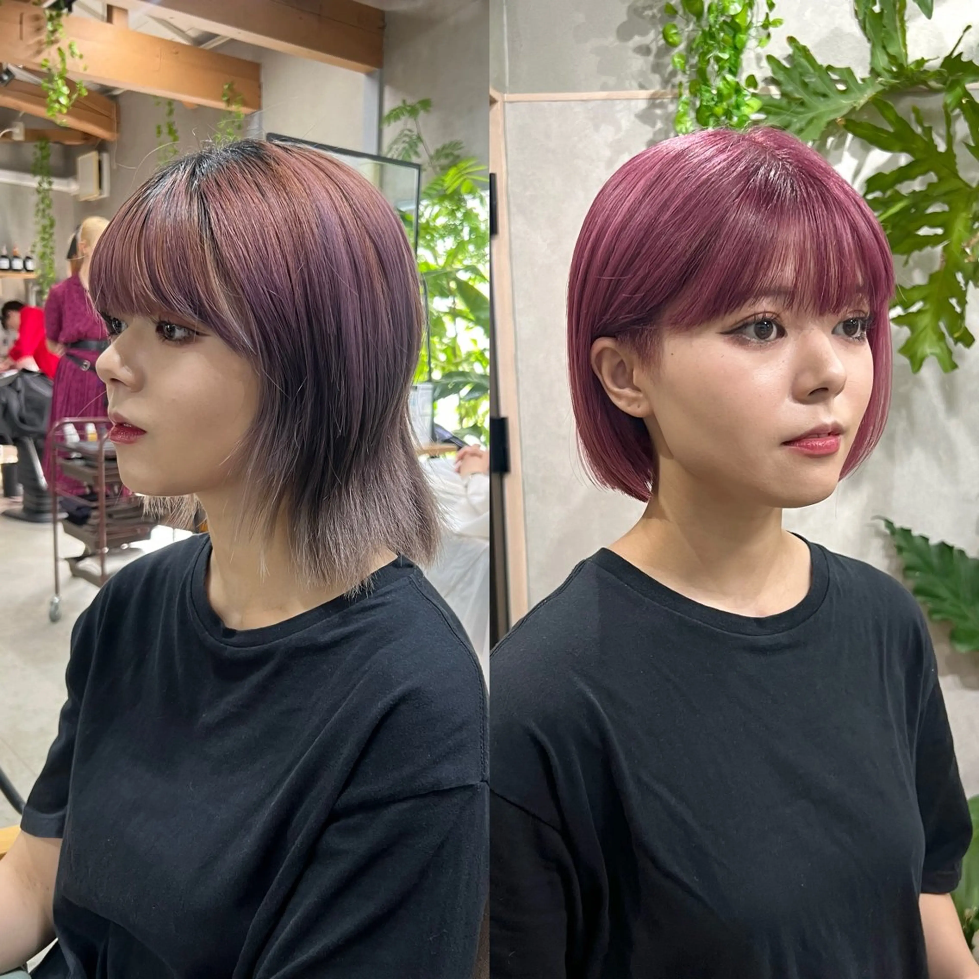 ミディアム ボブ カット ヘアカラー U-fuショート 伊藤拓海のヘアスタイル