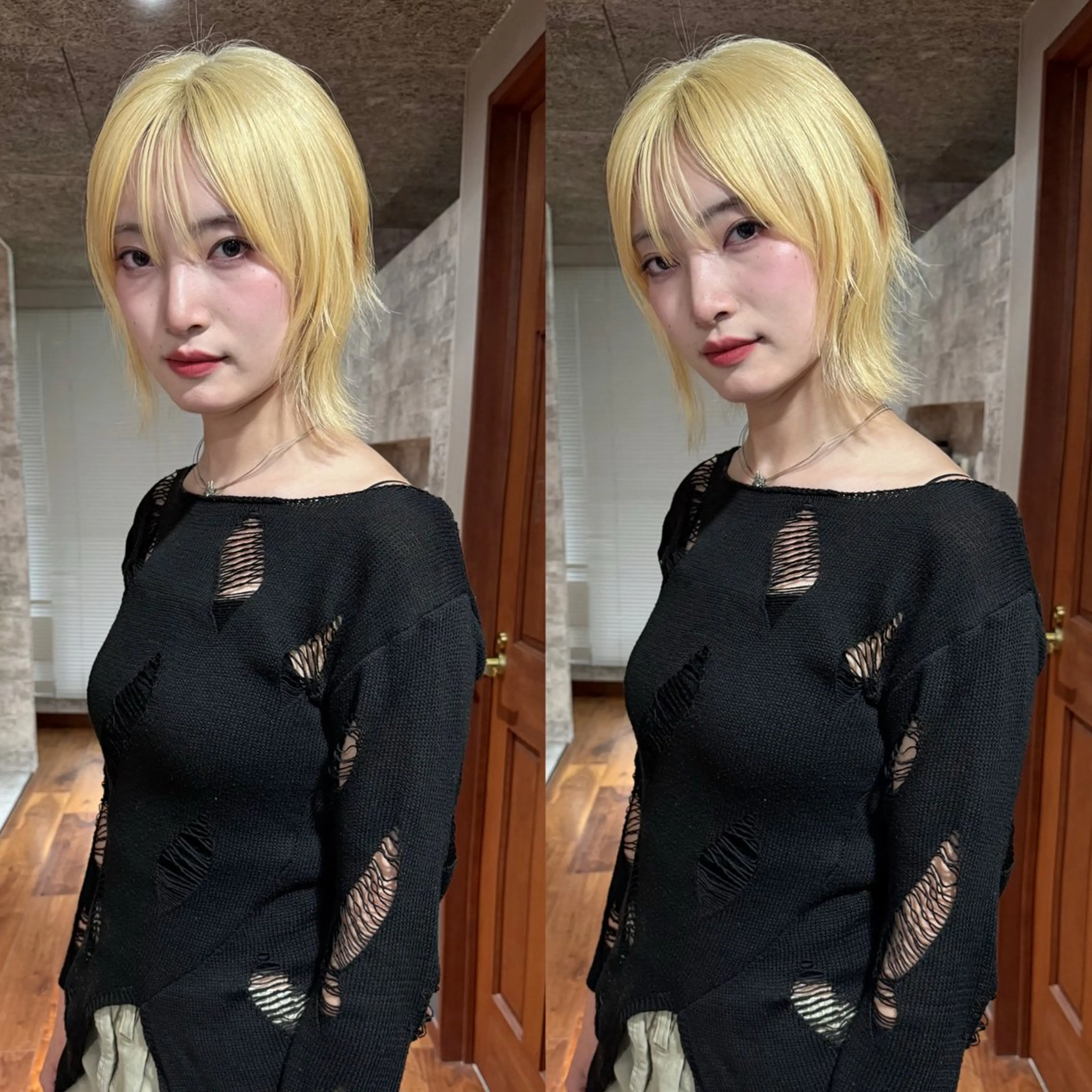 【ケア剤込み✳︎】【ミニモ学割】ハイブリーチカラー(ブリーチ2回とオンカラー)+2stepトリートメント🧵の写真