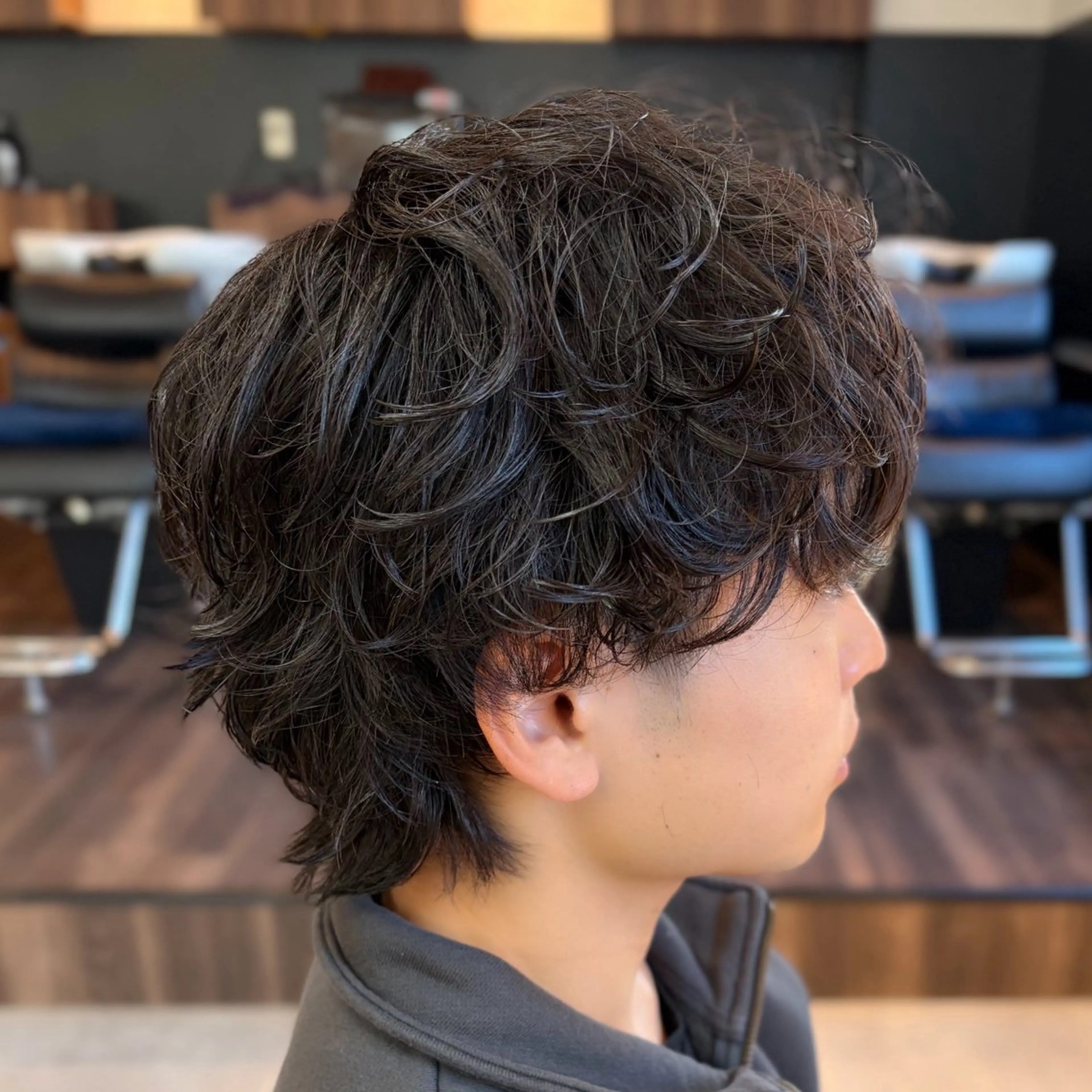 パーマ メンズ マッシュウルフ マッシュ メンズパーマ メンズウルフカット ウルフカット カット パーマ 男の理想を叶える🔥 メンズパーマ特化|関のヘアスタイル