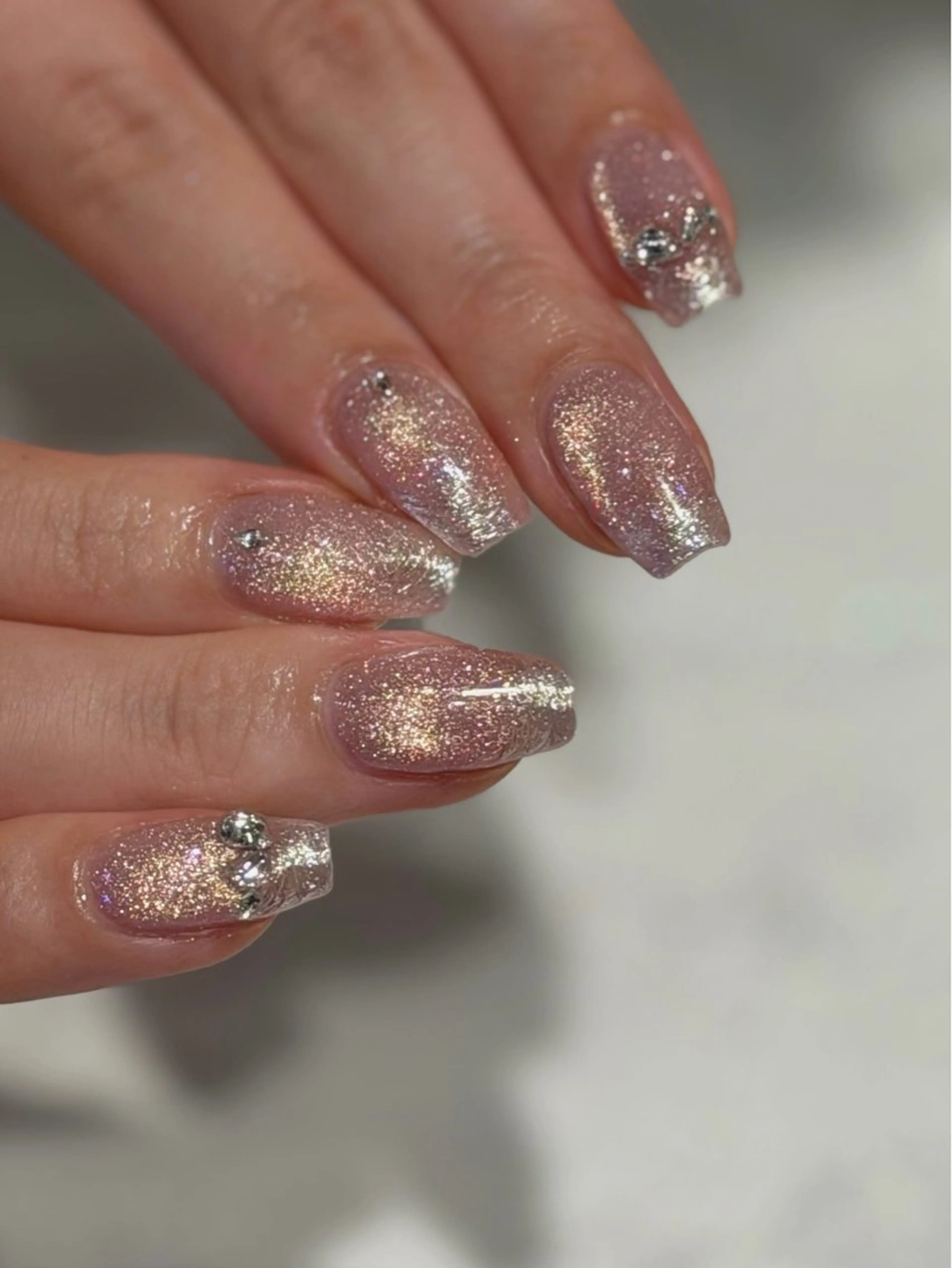 ネイル アートネイル nailsalon moe.所属・yume 大人ガーリーネイルのネイルデザイン