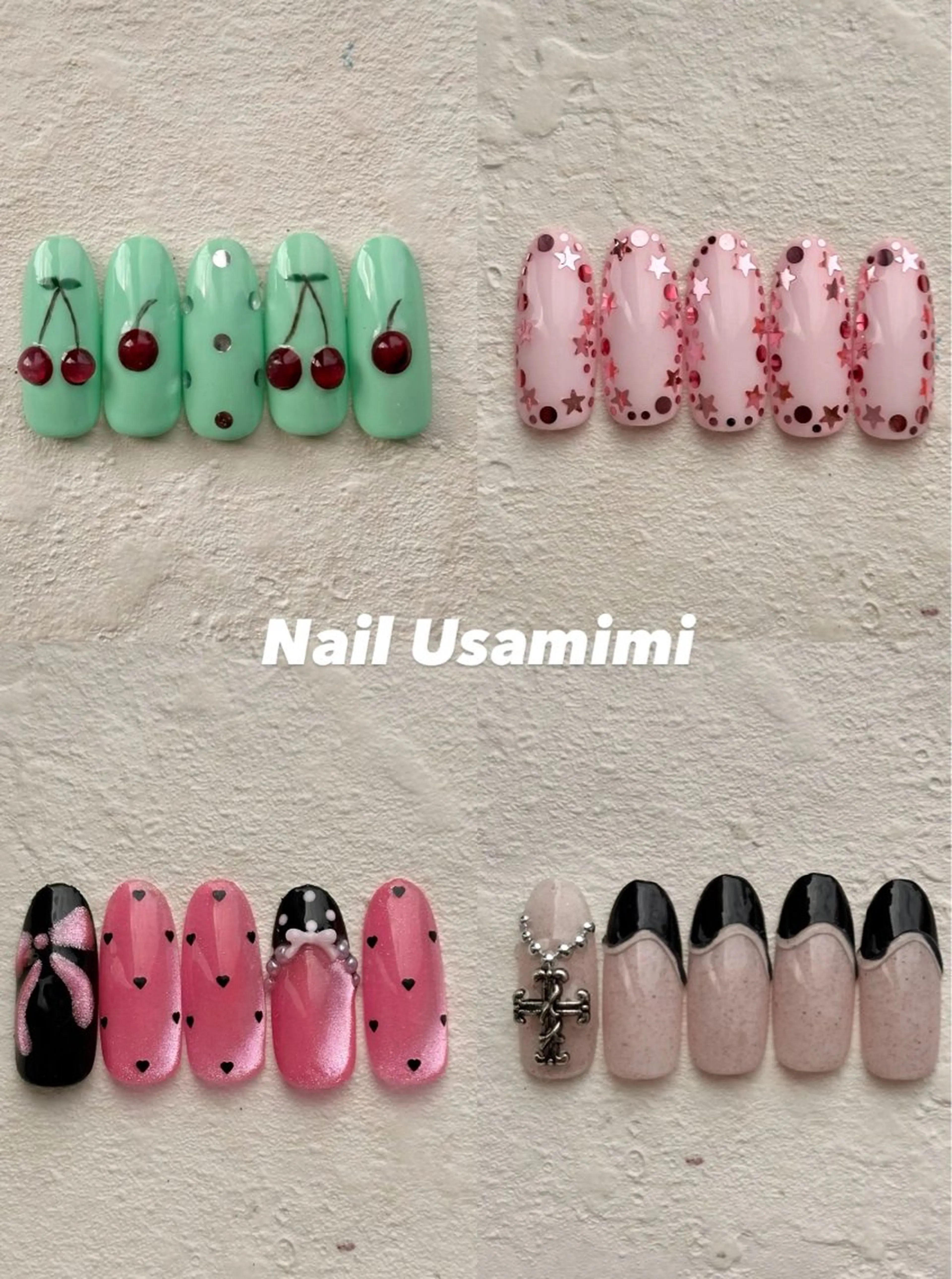 ネイル ジェルネイル 氷ネイル・うるうるネイル 韓国ネイル マグネットネイル 春ネイル ハンドネイル 本町ネイルNail UsaMimiのネイルデザイン