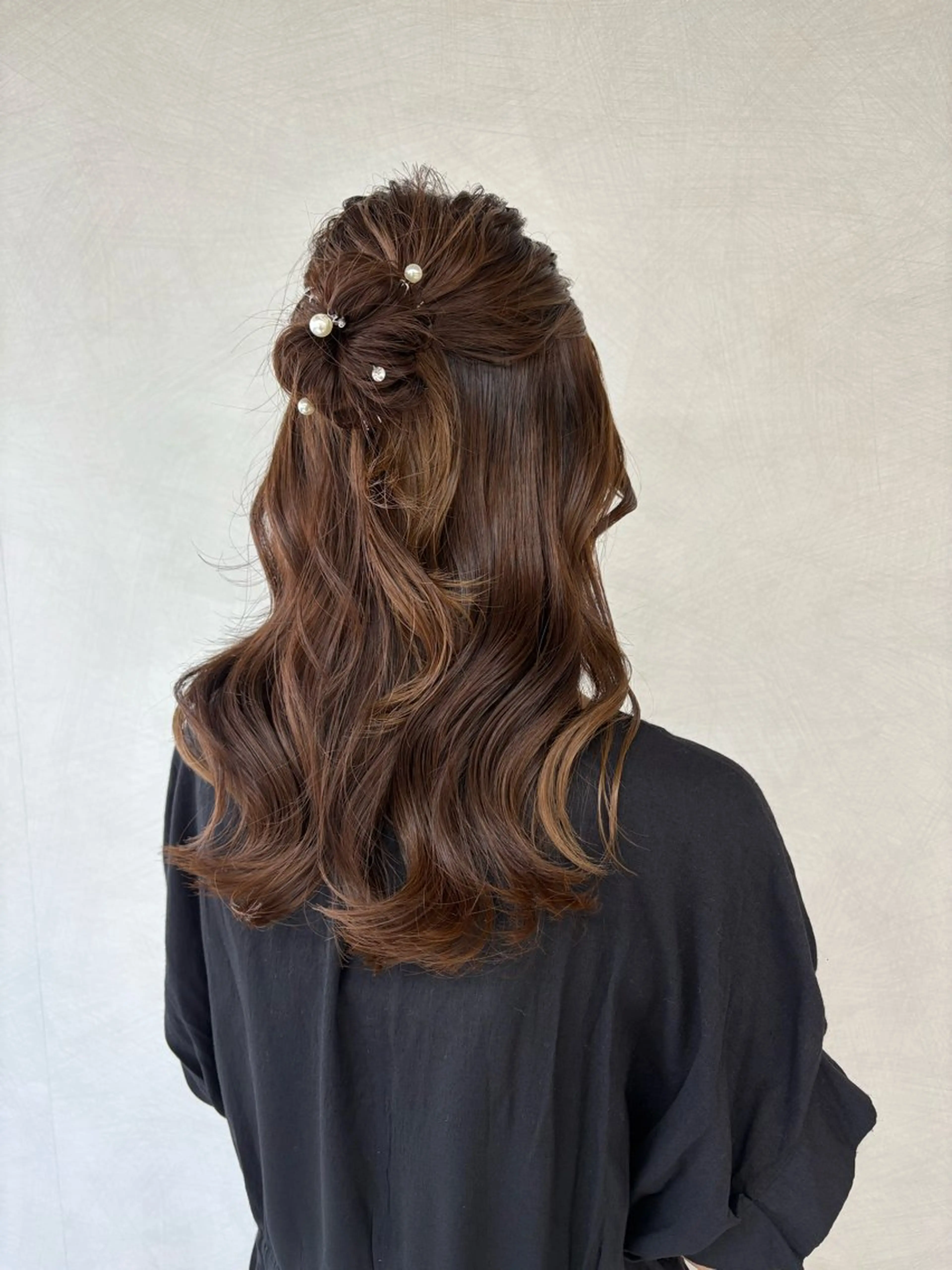 ヘアアレンジ ハーフアップ ヘアセット ヘアセット/眉毛カッ ト/Nana〻のヘアスタイル