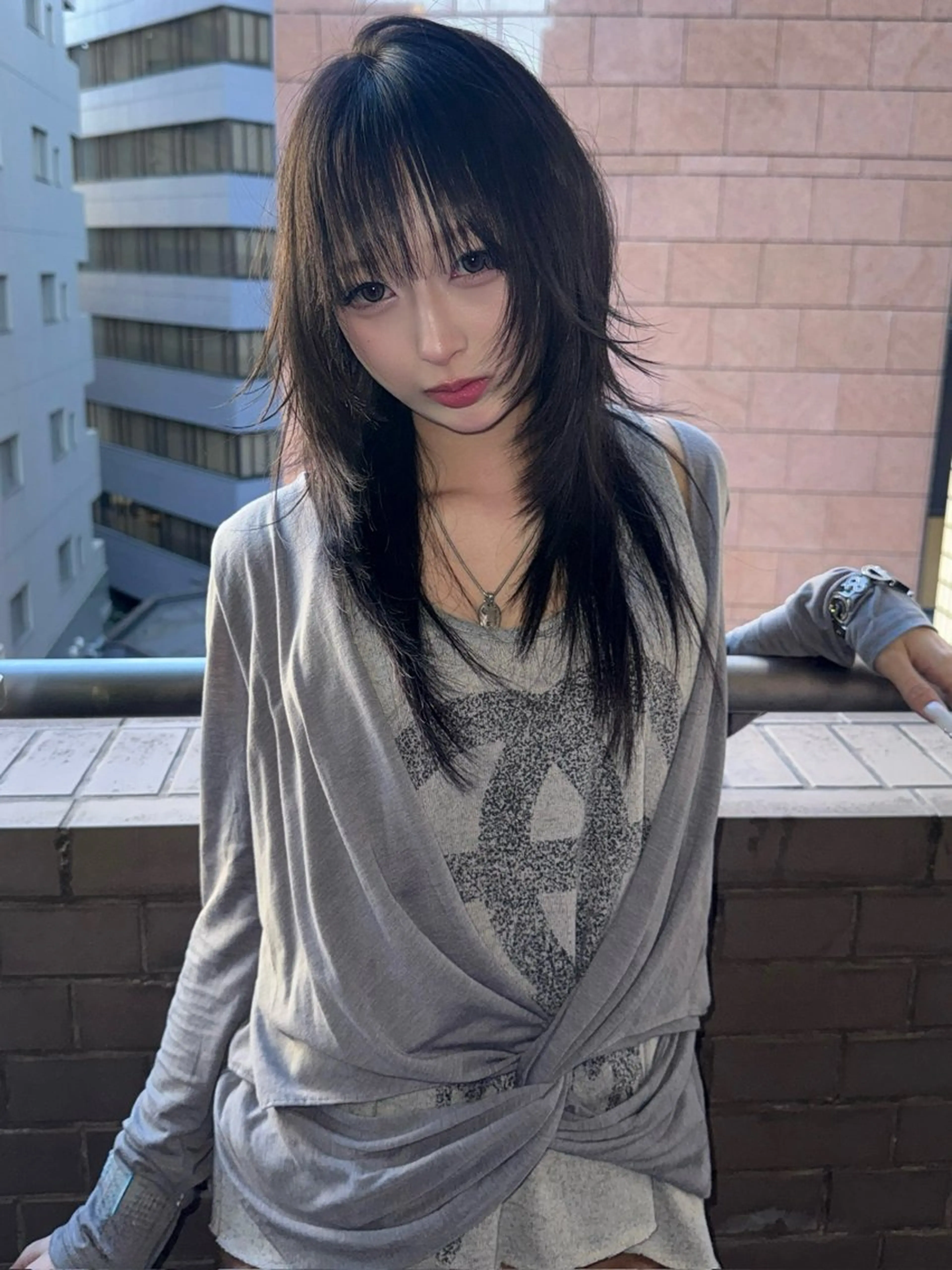 セミロング 小顔カット カット トリートメント レイヤー/ハッシュ カット【春道】のヘアスタイル