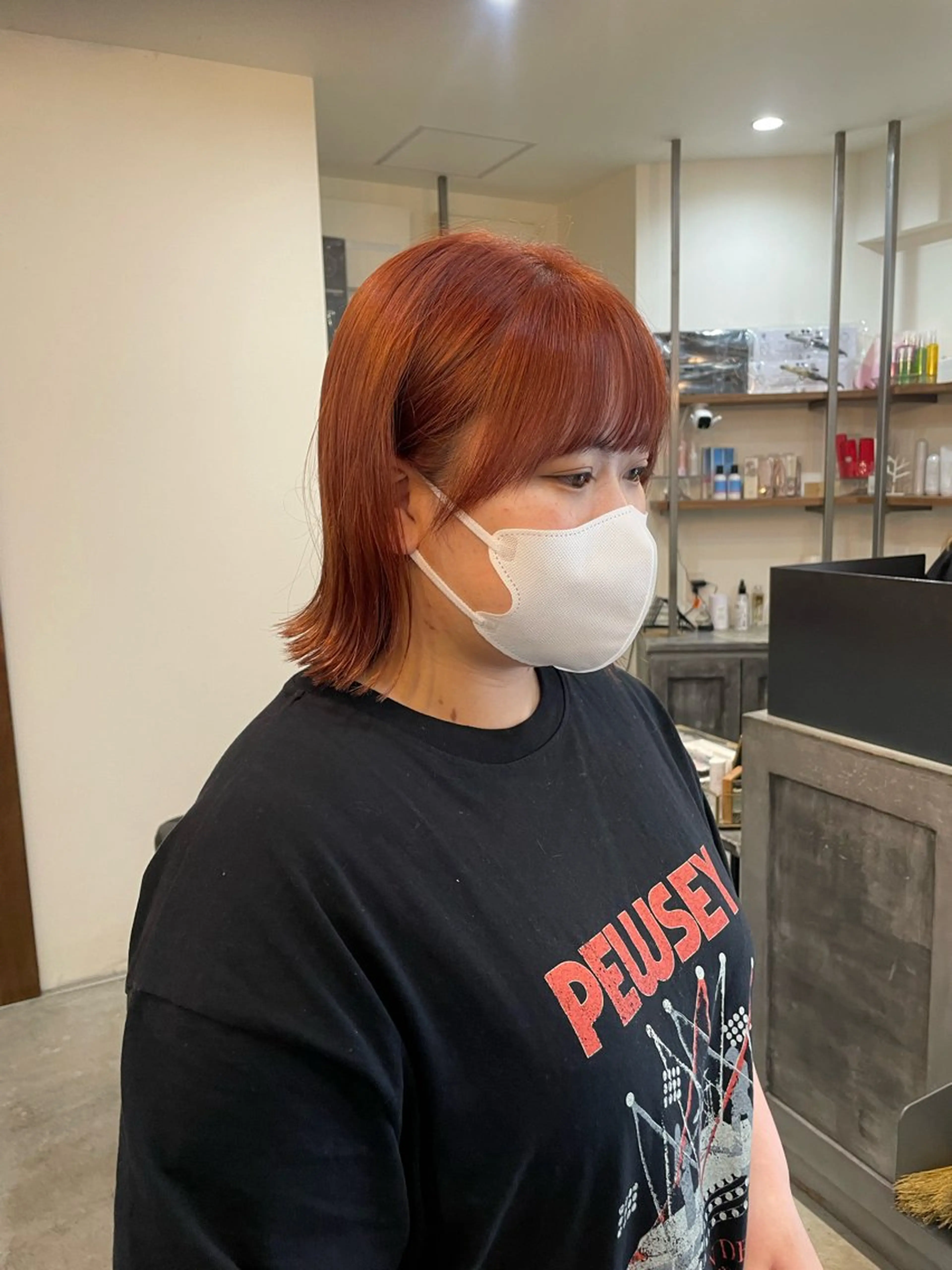 ミディアム サイドバング 顔周りカット 🎀サヤカ🎀のヘアスタイル