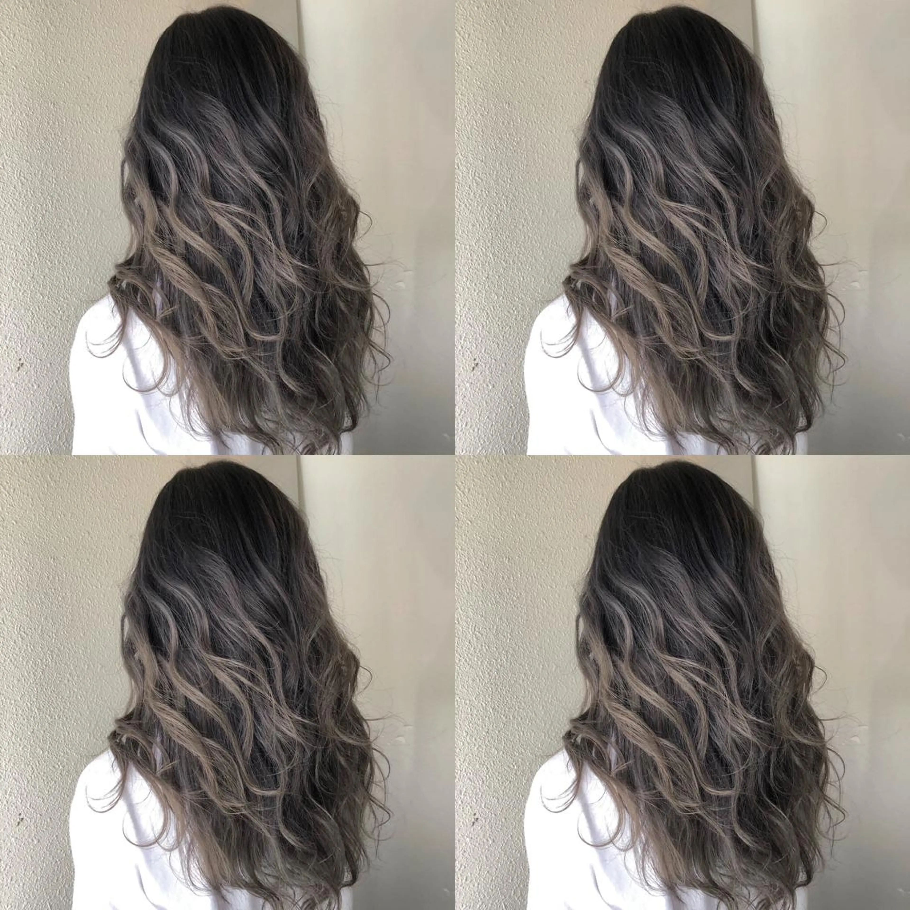 セミロング カラー バレイヤージュ ブリーチ レイヤーカット しゅうさん🍝 麻田秀太郎のヘアスタイル