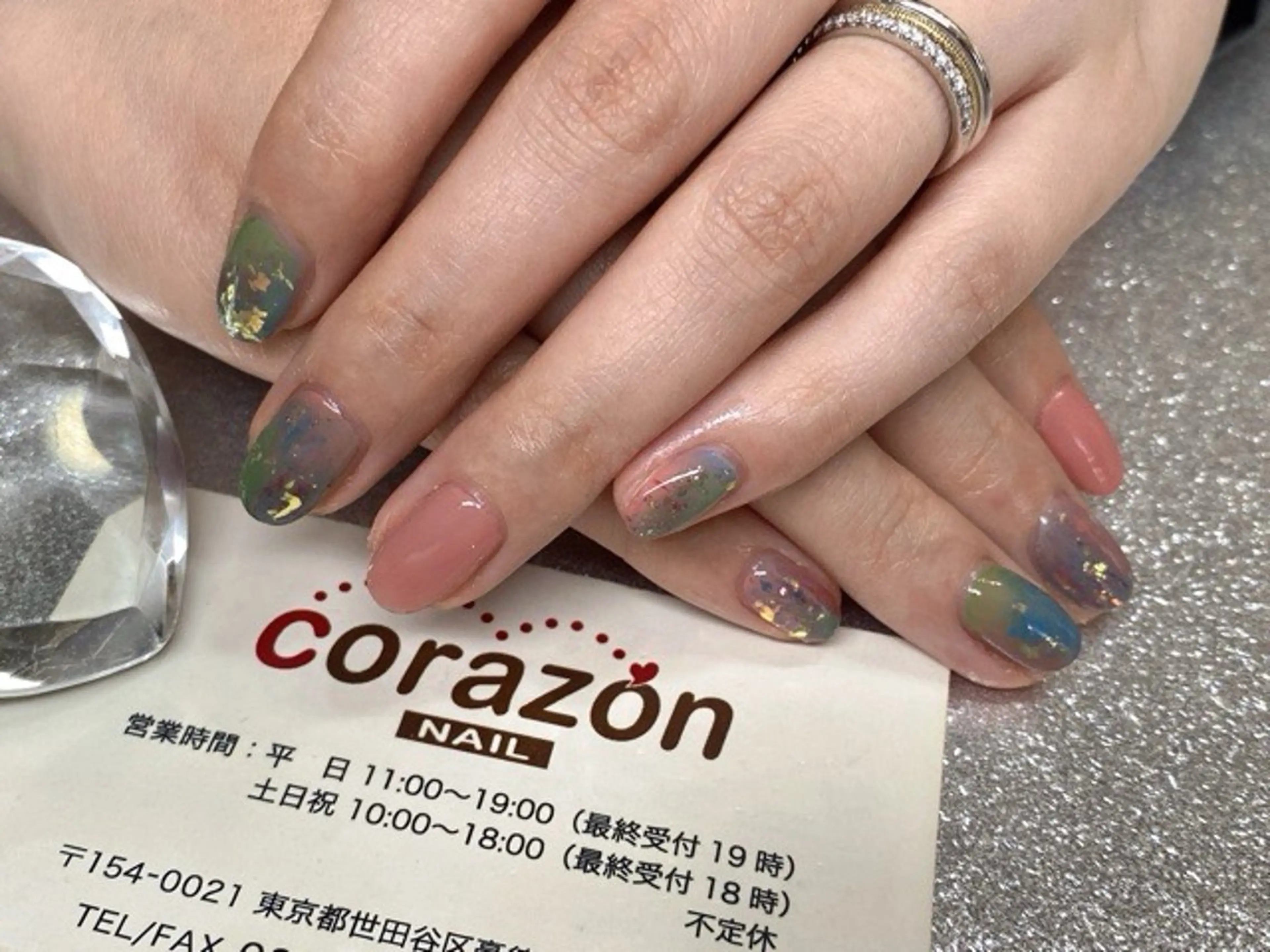 ネイル アートネイル 大理石ネイル(マーブル) corazon所属・ネイリスト aicoのネイルデザイン