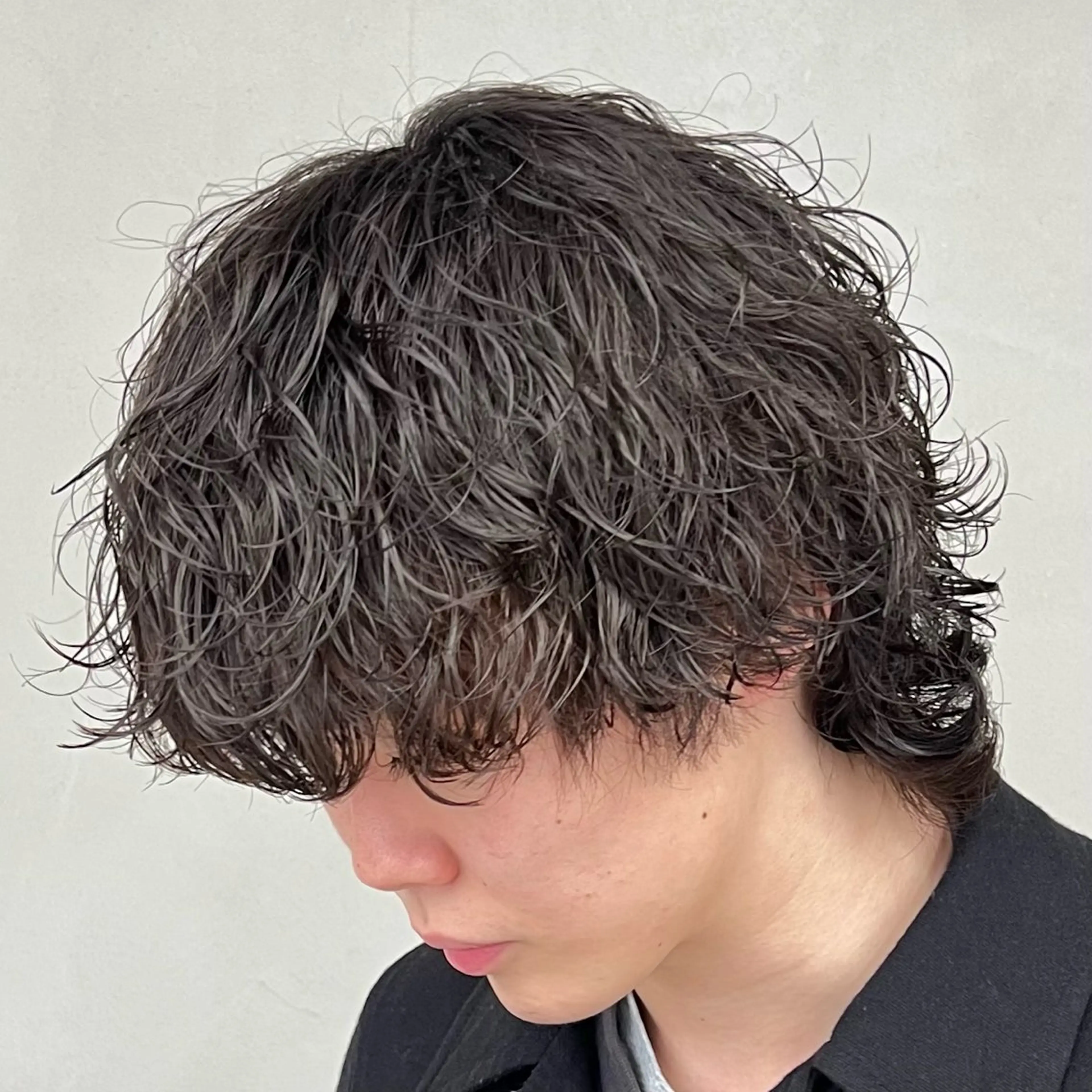 ミディアム パーマ メンズ カット パーマ メンズパーマ/波巻き 新潟/万代/夏芽🎀のヘアスタイル