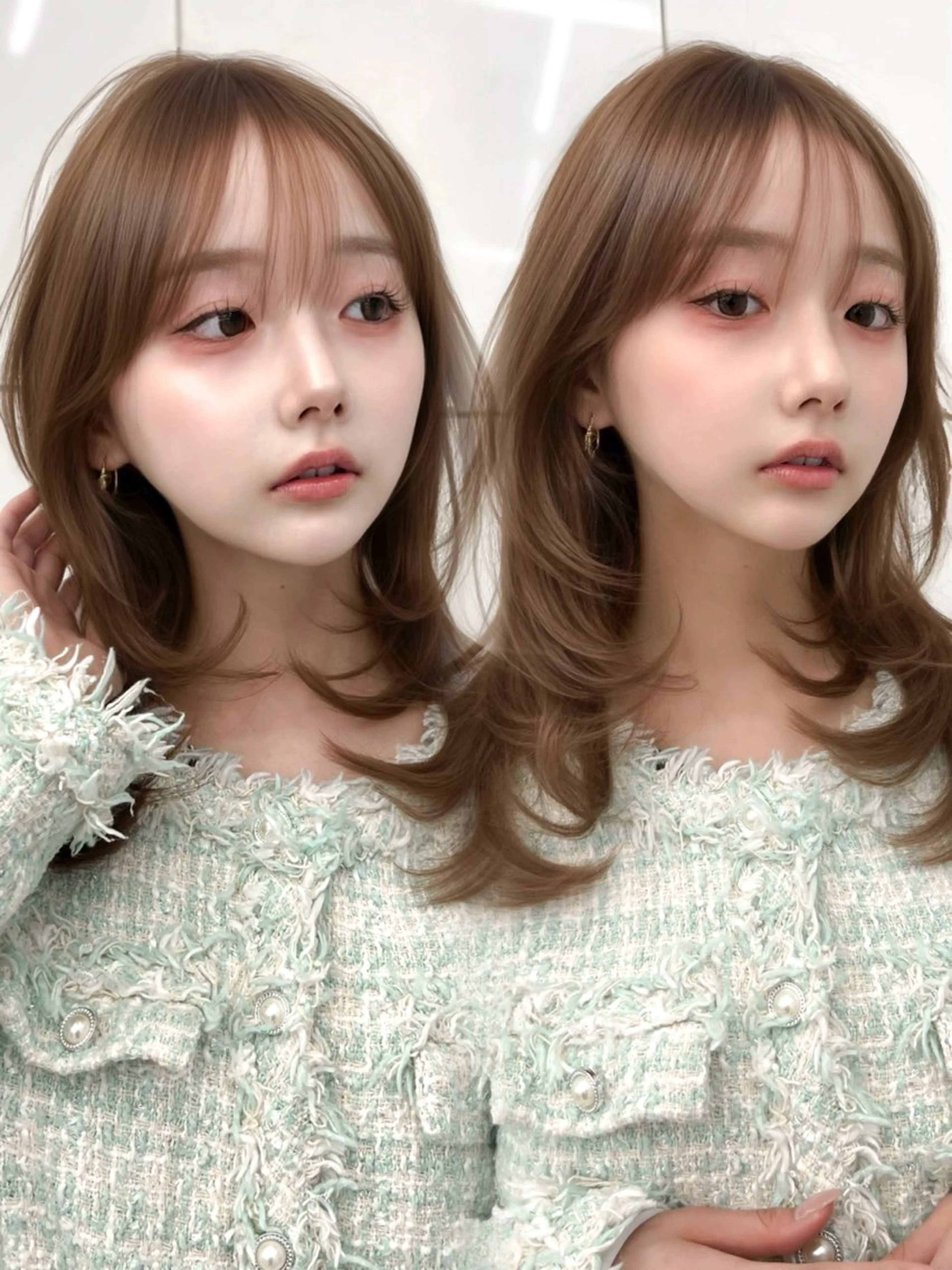 ロング カラー ベージュカラー ブリーチ ブラウンカラー ブラウンベージュ ケアブリーチ カット ヘアカラー トリートメント ヘッドスパ 透明感カラー✨🩵 韓国ヘアkanatoのヘアスタイル