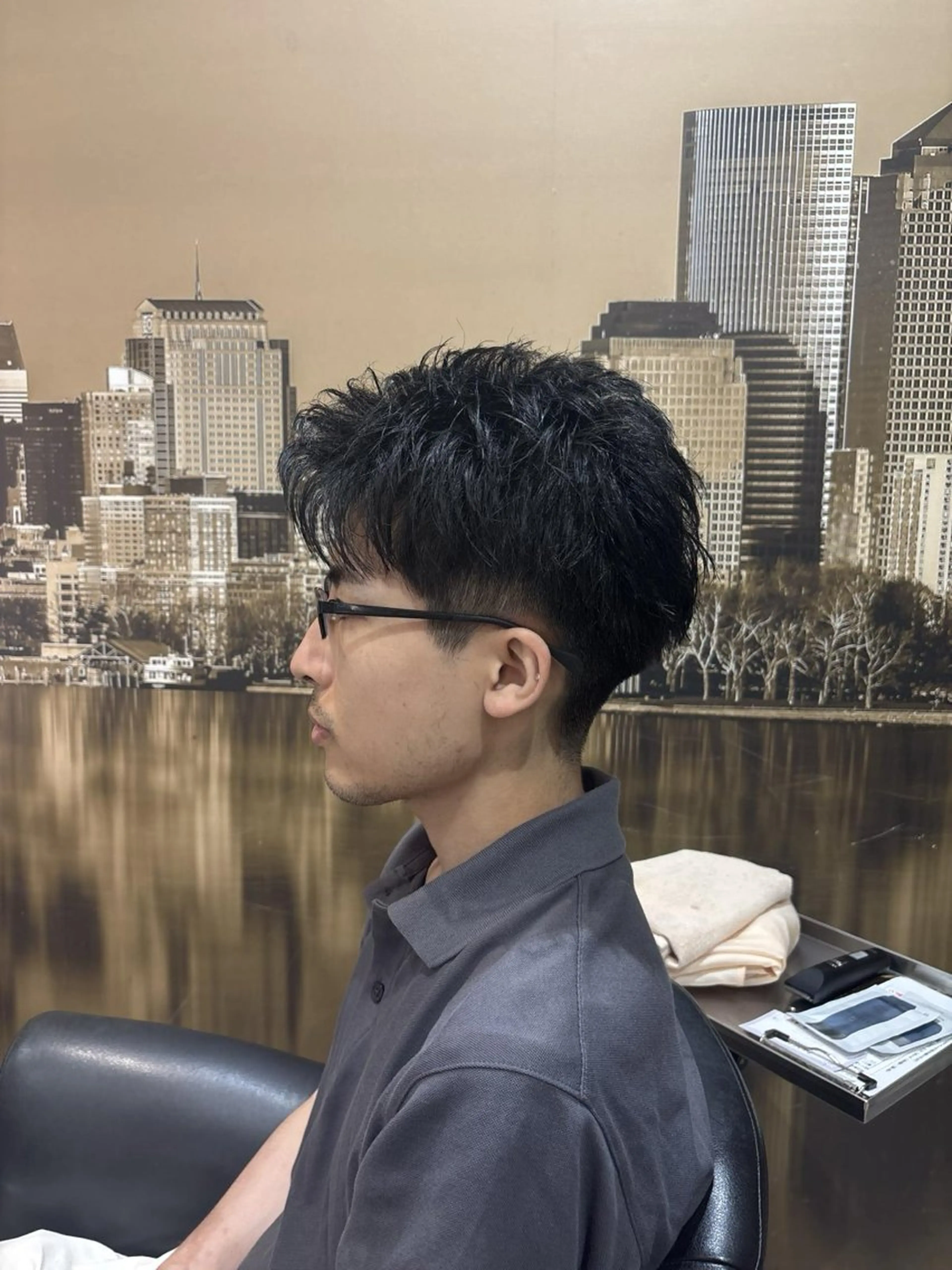 ショート メンズ アップバング 刈り上げ ショートヘア カット メンズカット/ 江下翔瑛のヘアスタイル