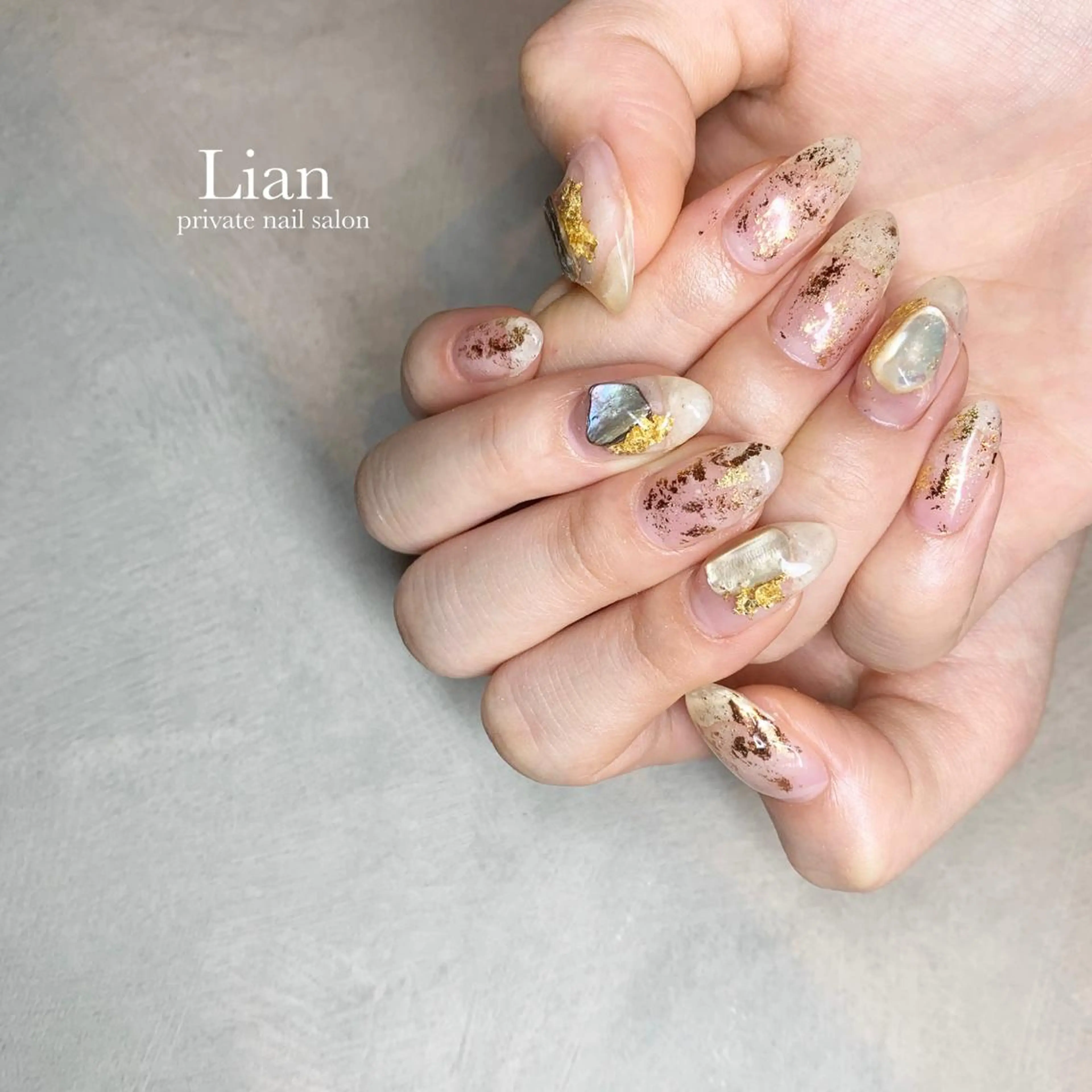 ネイル クリアネイル キラキラネイル 夏ネイル nailsalon Lenoaのネイルデザイン