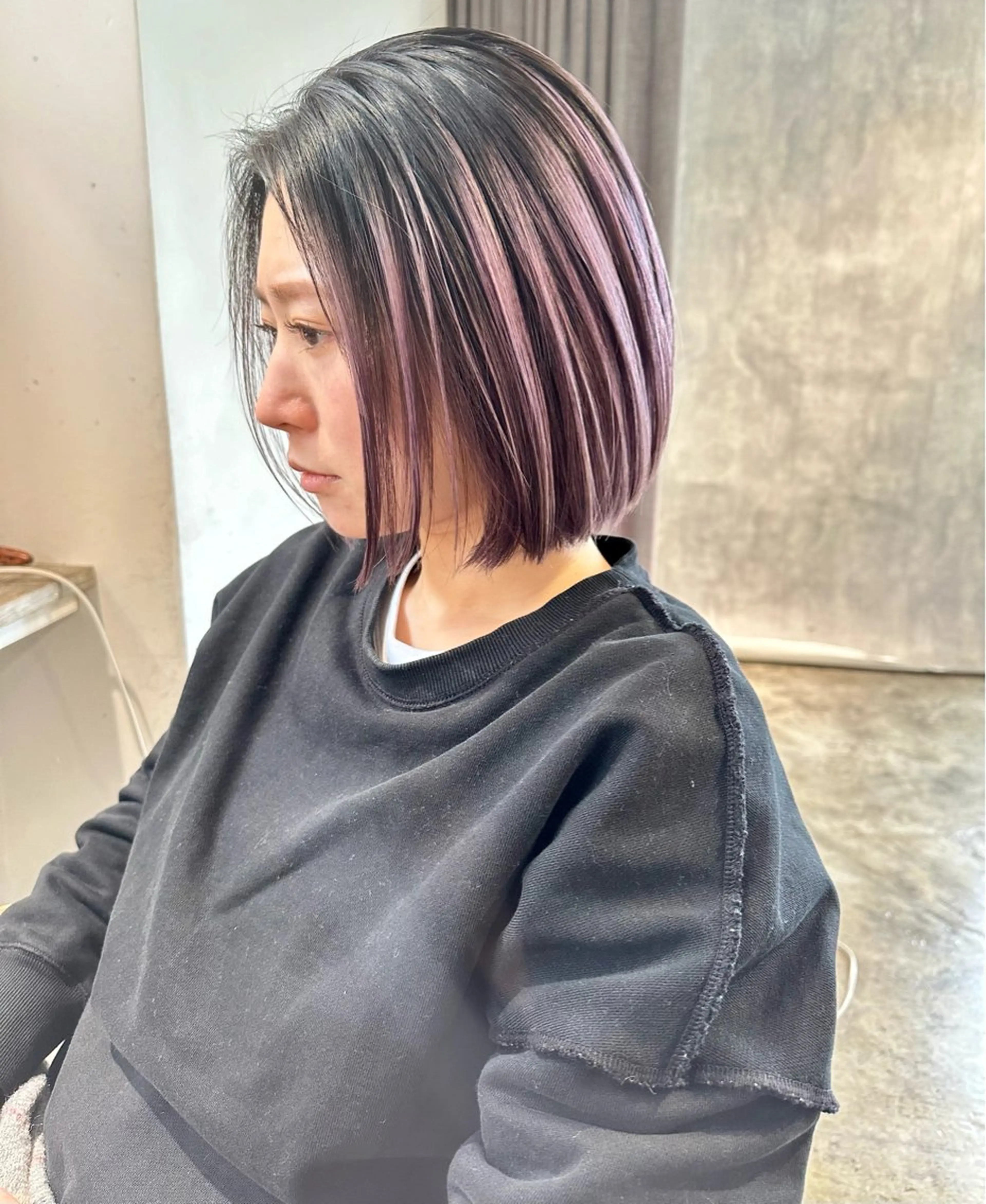 ミディアム カラー ヘアカラー トリートメント ヘアセット ✨艶ブリーチカラー ✨四ノ宮裕己のヘアスタイル