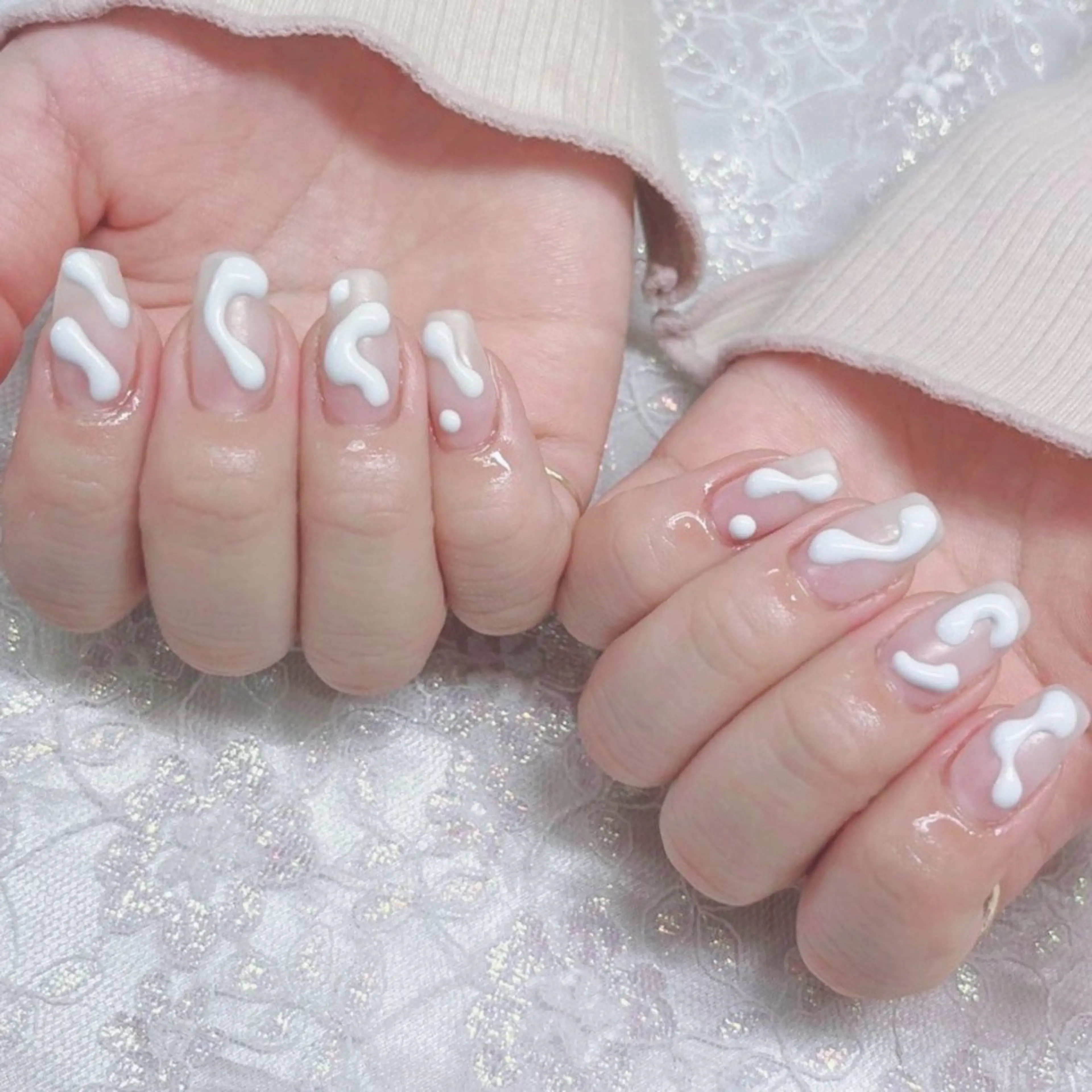 ネイル 持ち込み ニュアンスネイル シンプルネイル 春ネイル ハンドネイル Nail lieNのネイルデザイン