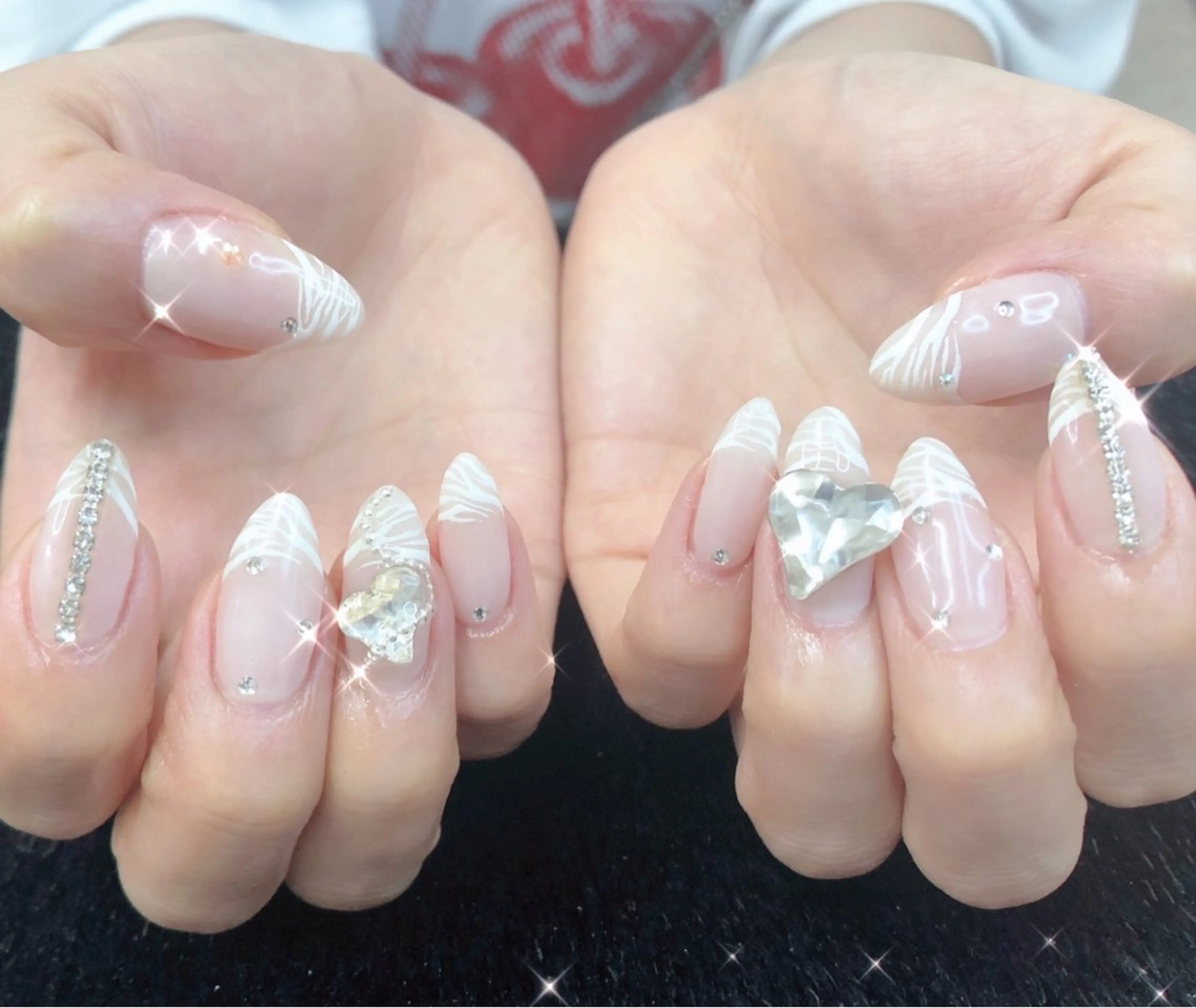ネイル べっ甲ネイル 長さ出し フレンチネイル ジェルネイル 韓国ネイル 大門浜松町 ネイルのネイルデザイン