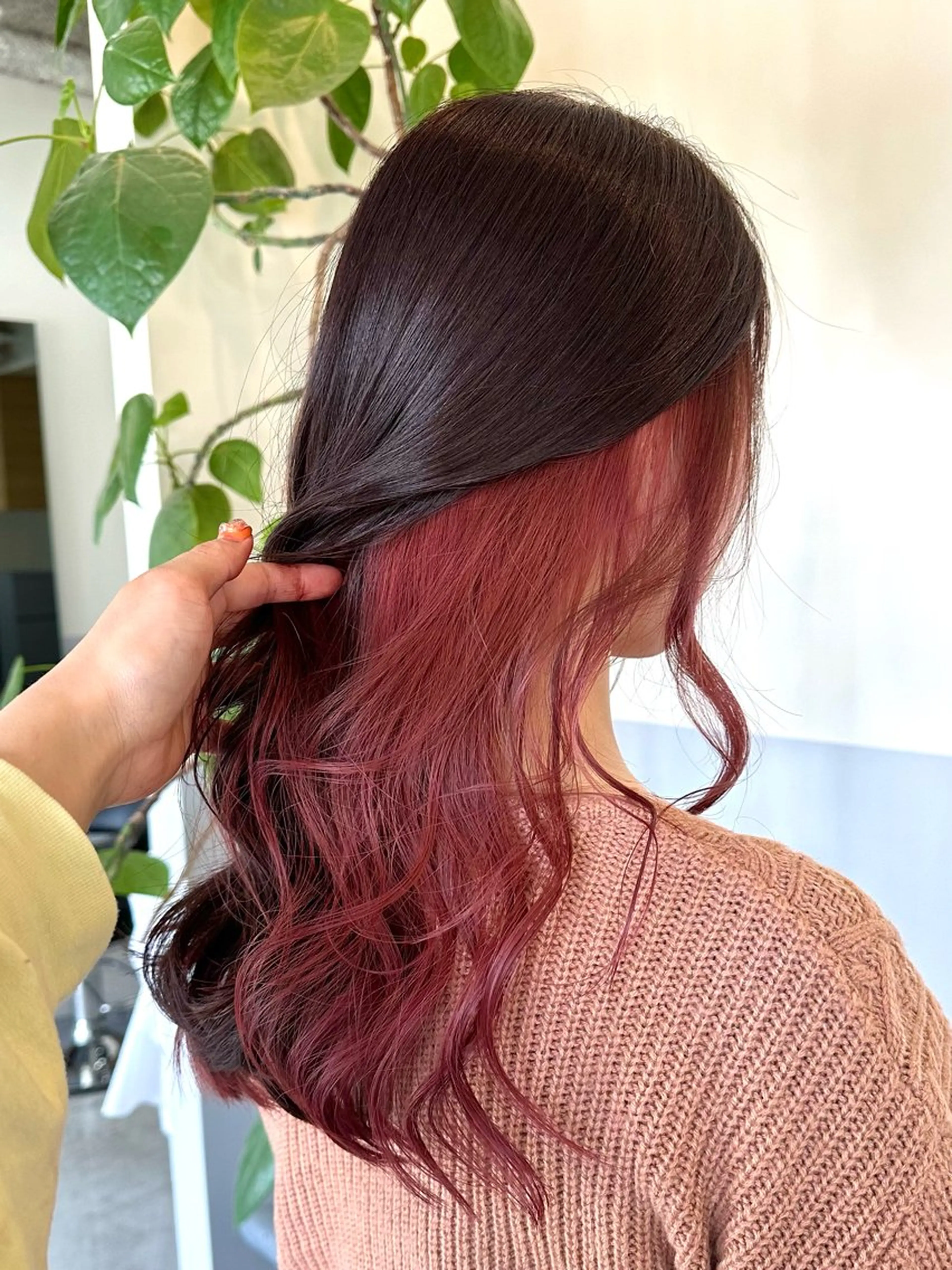 ロング カラー ピンクカラー HaKUmaison ノエ／久屋大通 高岳のヘアスタイル