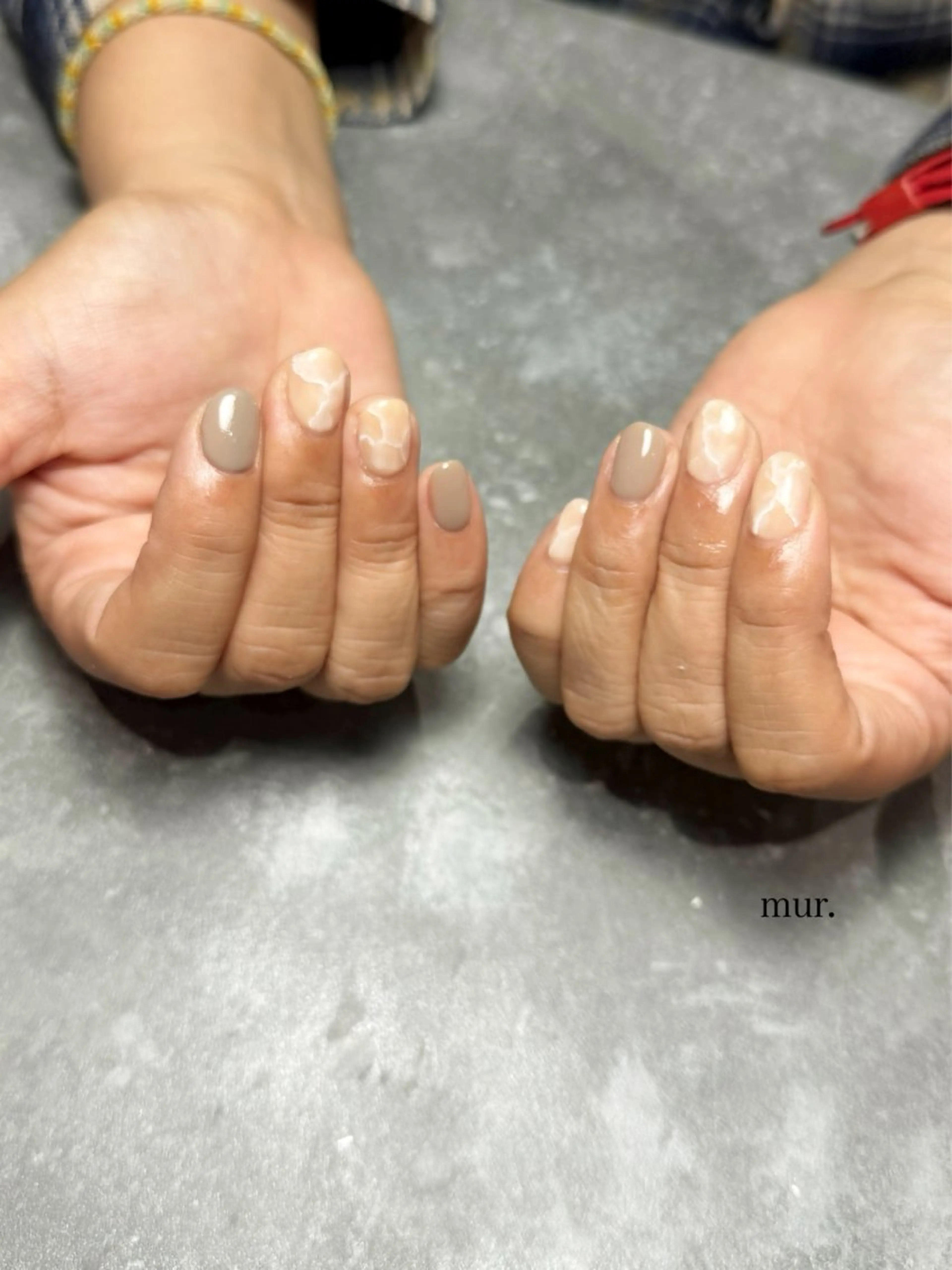 ネイル アートネイル 大理石ネイル(マーブル) オフィスネイル ハンドネイル nail salon　mur.所属・mur. harukaのネイルデザイン