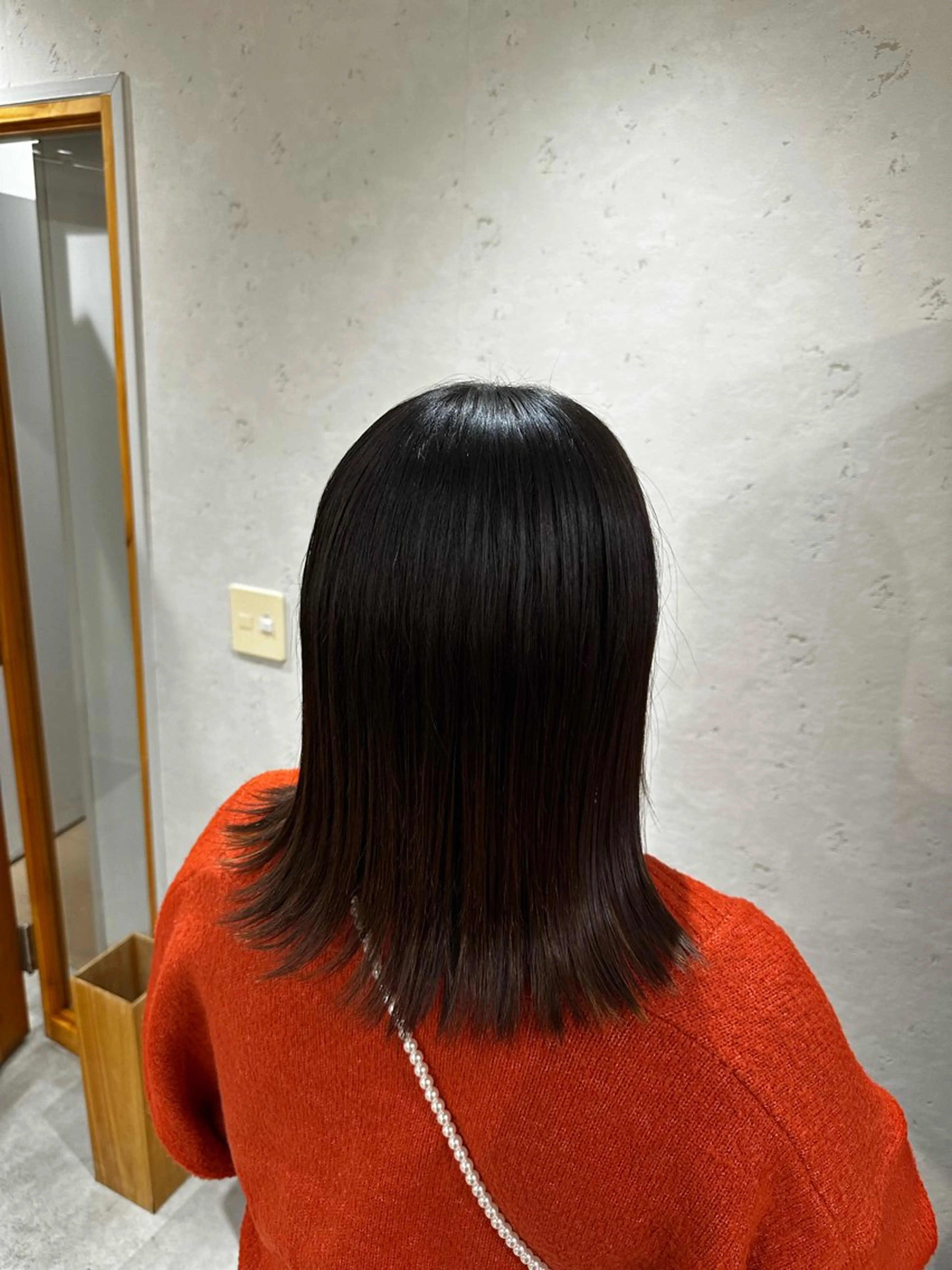 セミロング カット 縮毛矯正 トリートメント JOS所属・上野/エフェクトブリ ーチ✂︎touiのヘアスタイル