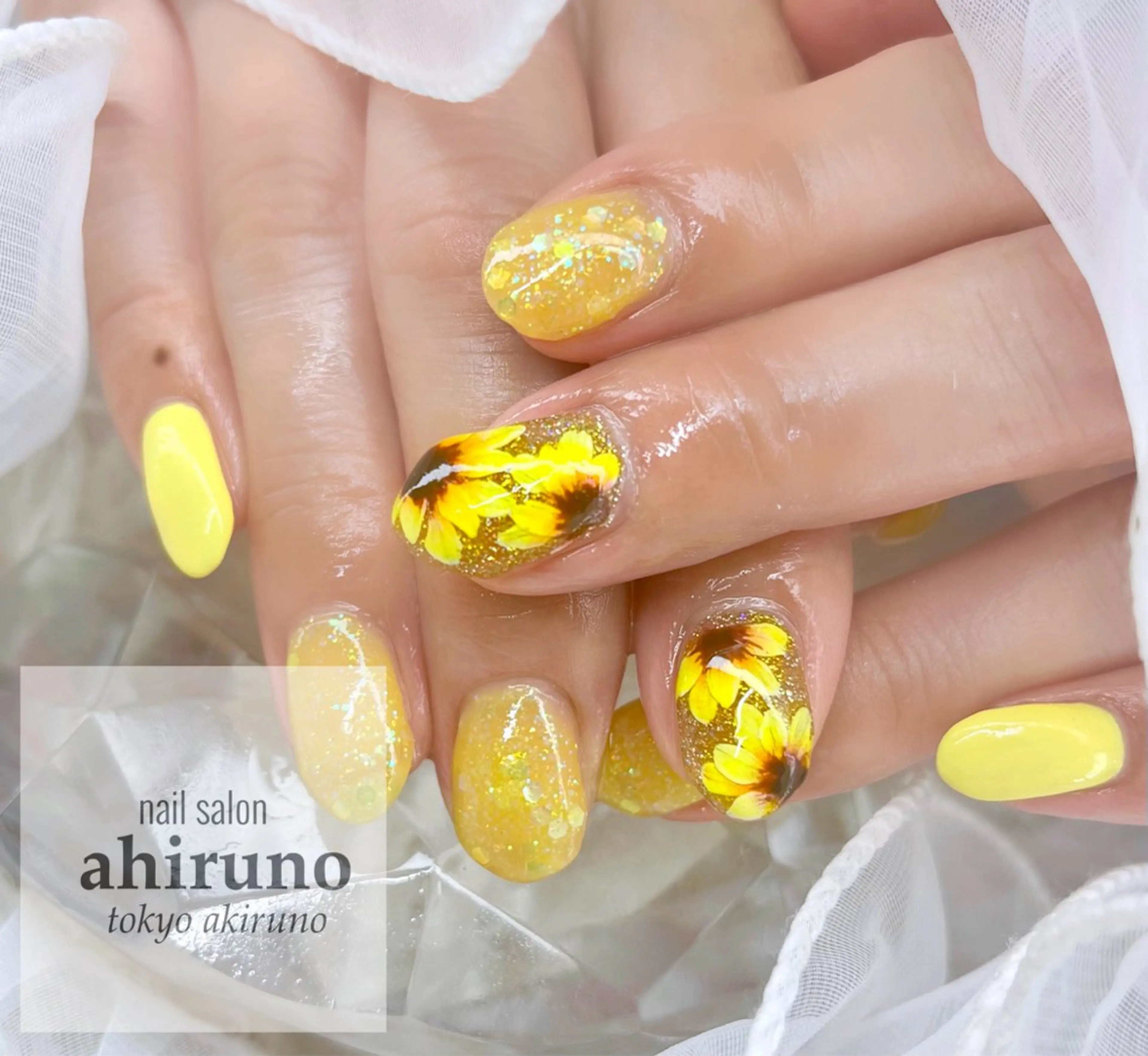 ネイル アートネイル 長さ出し マットネイル 夏ネイル 黄色 ハンドネイル ａｈｉｒｕｎｏ ✿ ｙｕiのネイルデザイン