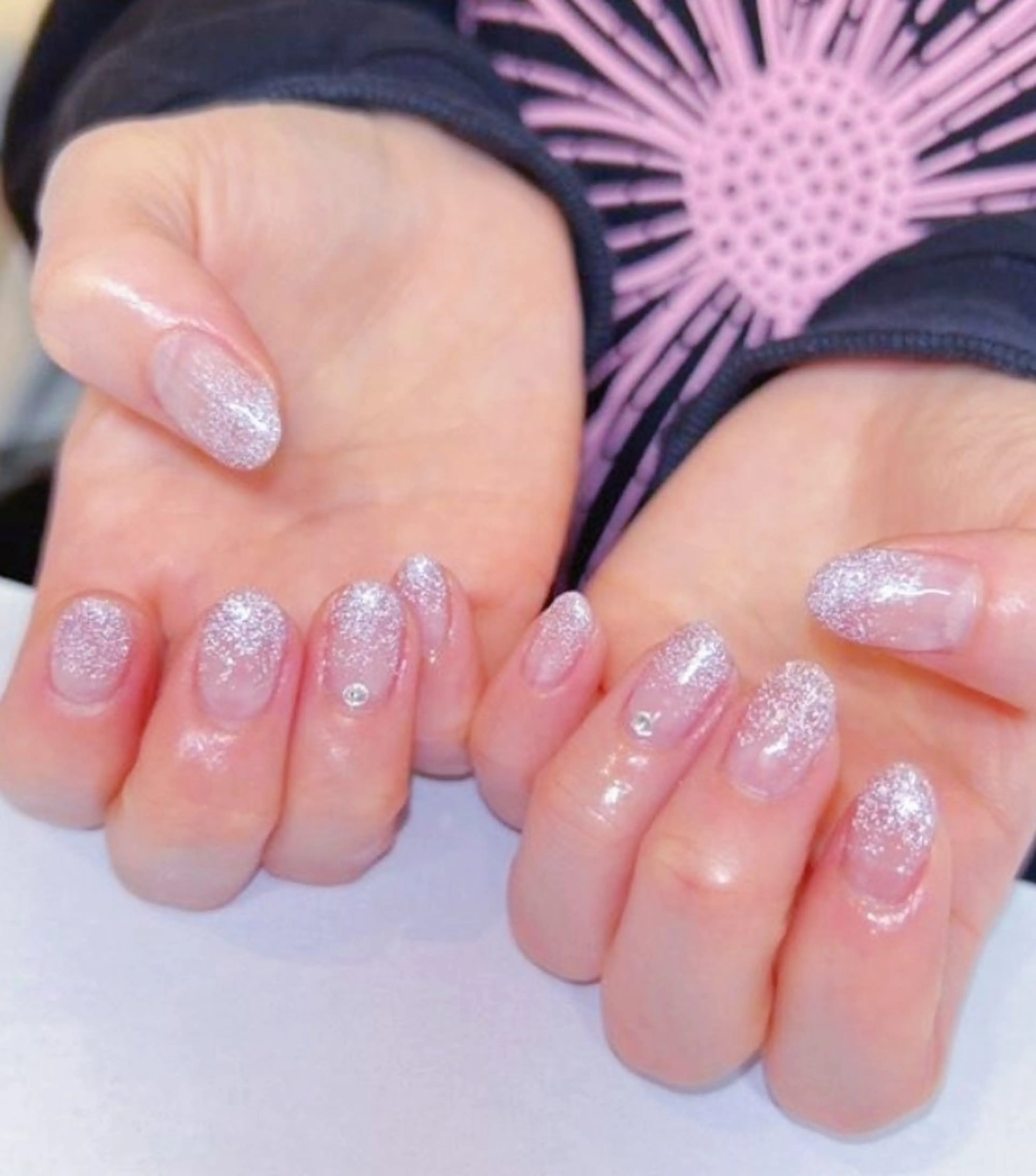 ネイル 長さ出し ジェルネイル 韓国ネイル マグネットネイル ニュアンスネイル ハンドネイル I LOVE ME  NAIL.｡.:*♡のネイルデザイン